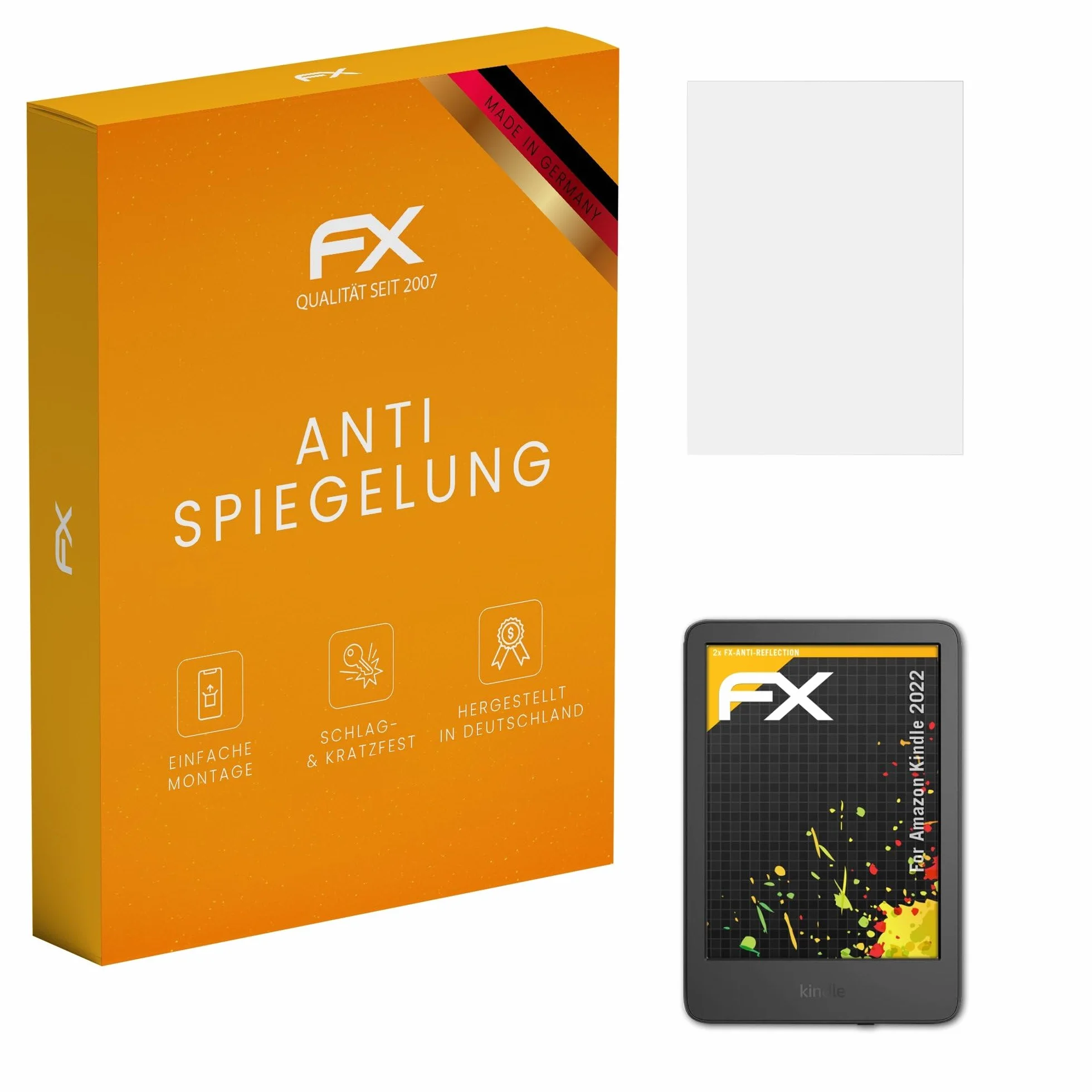 atFoliX Folia ochronna kompatybilny z Amazn Kindl 2022 Folia ochronna na ekran, antyrefleksyjne i amortyzujace FX Folia (2X)
