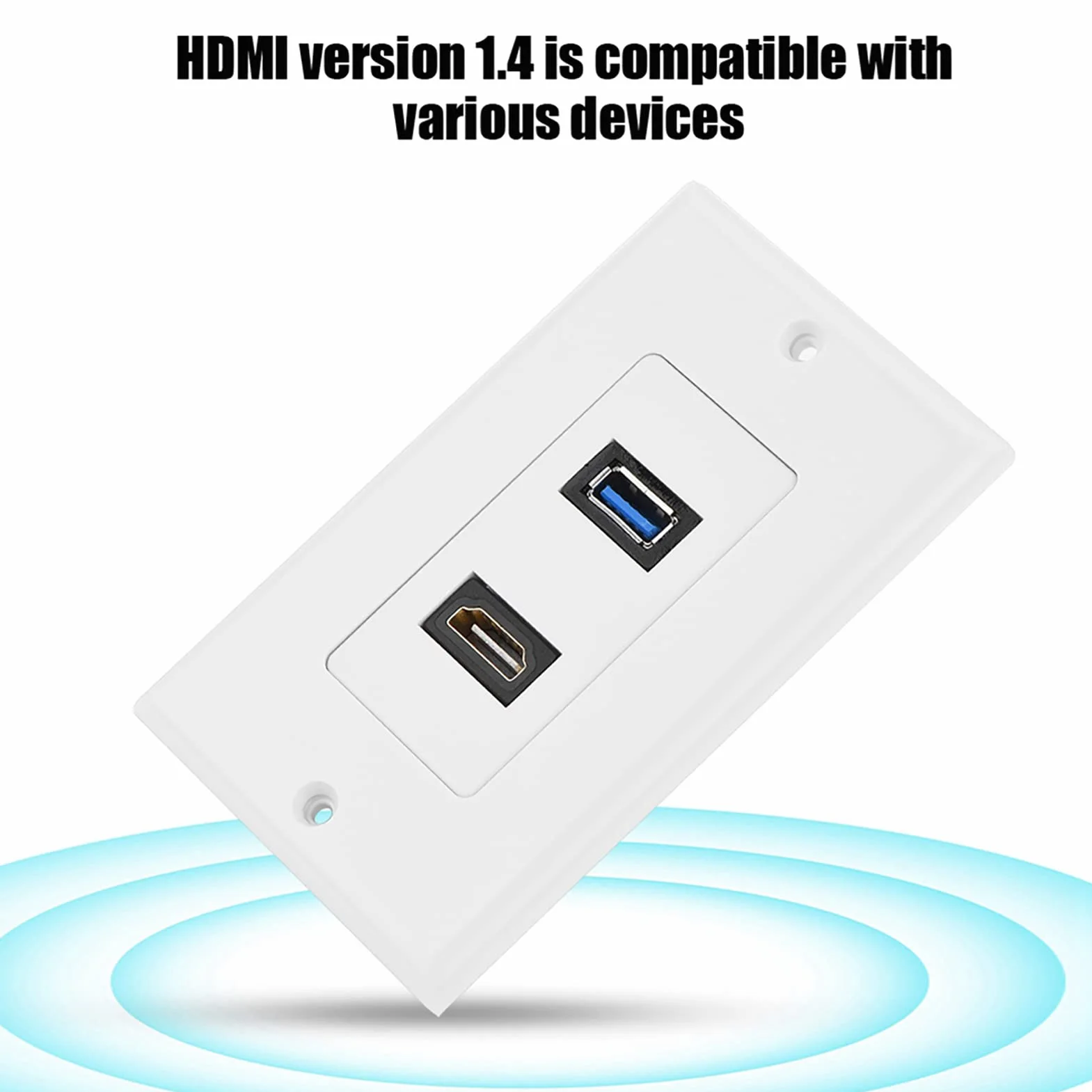 2 szt. HDMI USB3.0 Dwa w Jednym Zintegrowany Multimedialny Panel ścienny Gniazdo Audio-wideo Komponent HDMI Kompozytowe Audio-wideo Panel Montażowy do Gniazdka ściennego do