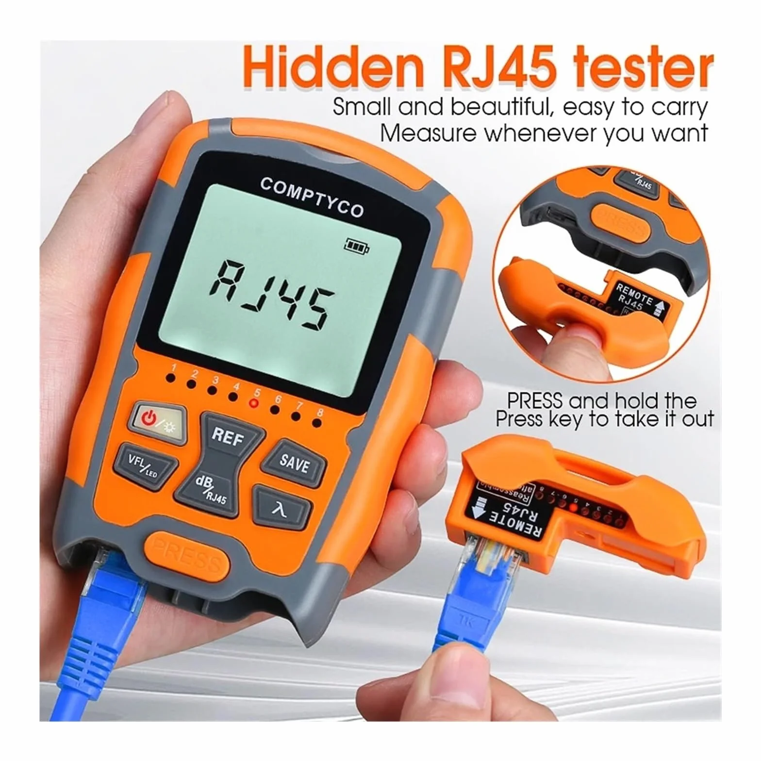 AUA-M50 Mini 4 W 1 Wielofunkcyjny Miernik Mocy Optycznej Lokalizator Uszkodzeń Wizualnych Test Kabli Sieciowych Tester Światłowodów Profesjonalne narzędzie dla elektryków(AUA-M50 50MW)