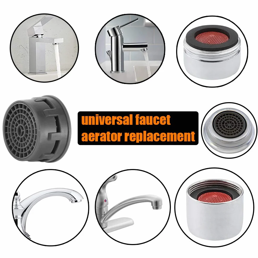 JQK Faucet Areator, 4.75 GPM Insert Faucet Aerators Replacement Parts Bathroom 10 Pack, FAG-P10