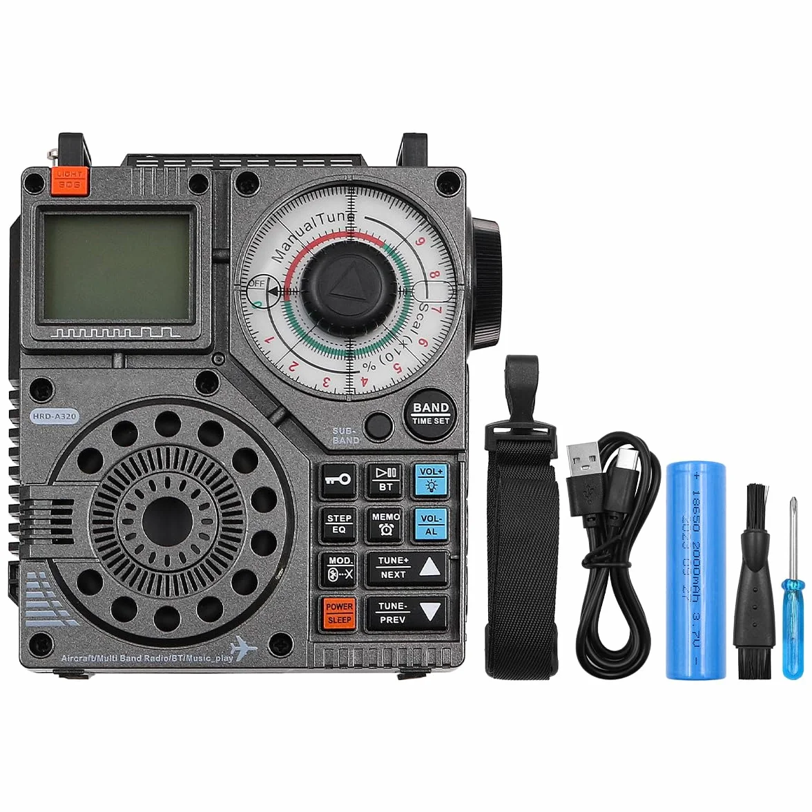 DollaTek FM AM VHF SW Air odbiornik z Bluetooth, przenośne radio radiowe krótkofalowe
