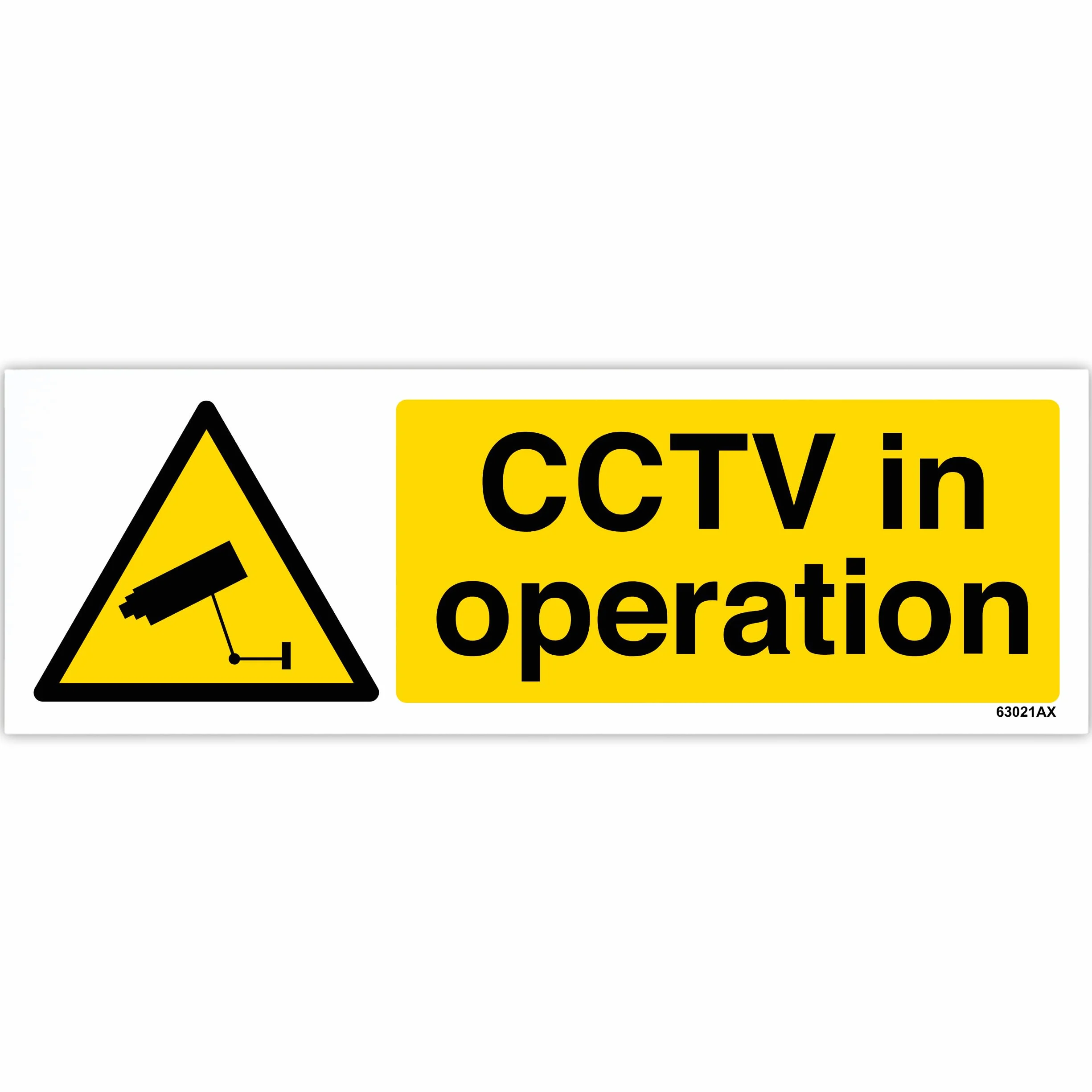 VSafety CCTV In Operation znak ostrzegawczy - 300 mm x 100 mm - 2 mm sztywny plastik