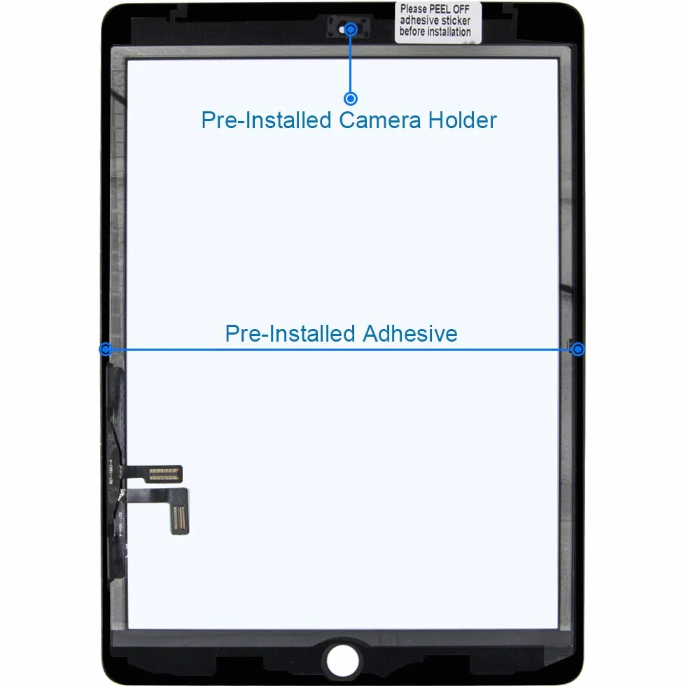 MMOBIEL Digitizer szkło do wyświetlacza iPad 7 2019 / iPad 8 2020 10,2 cala czarny ekran dotykowy z zestawem narzędzi