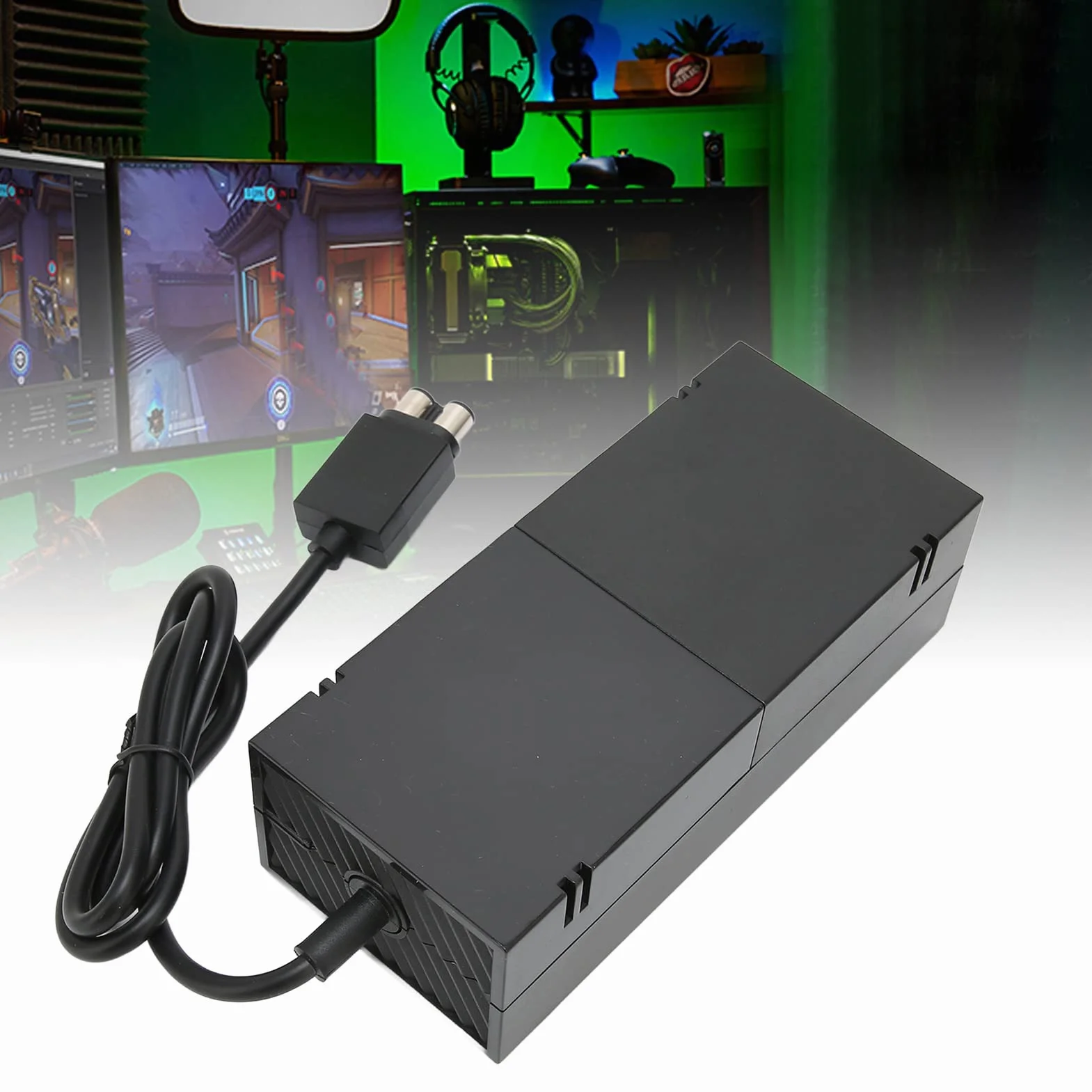 Zasilacz sieciowy do One, zapasowy adapter Power-Brick, napięcie 100-240 V, kabel sieciowy, kompatybilny z konsolą One, obowiązkowy element wyposażenia w jednym, 12 V (wtyczka EU)
