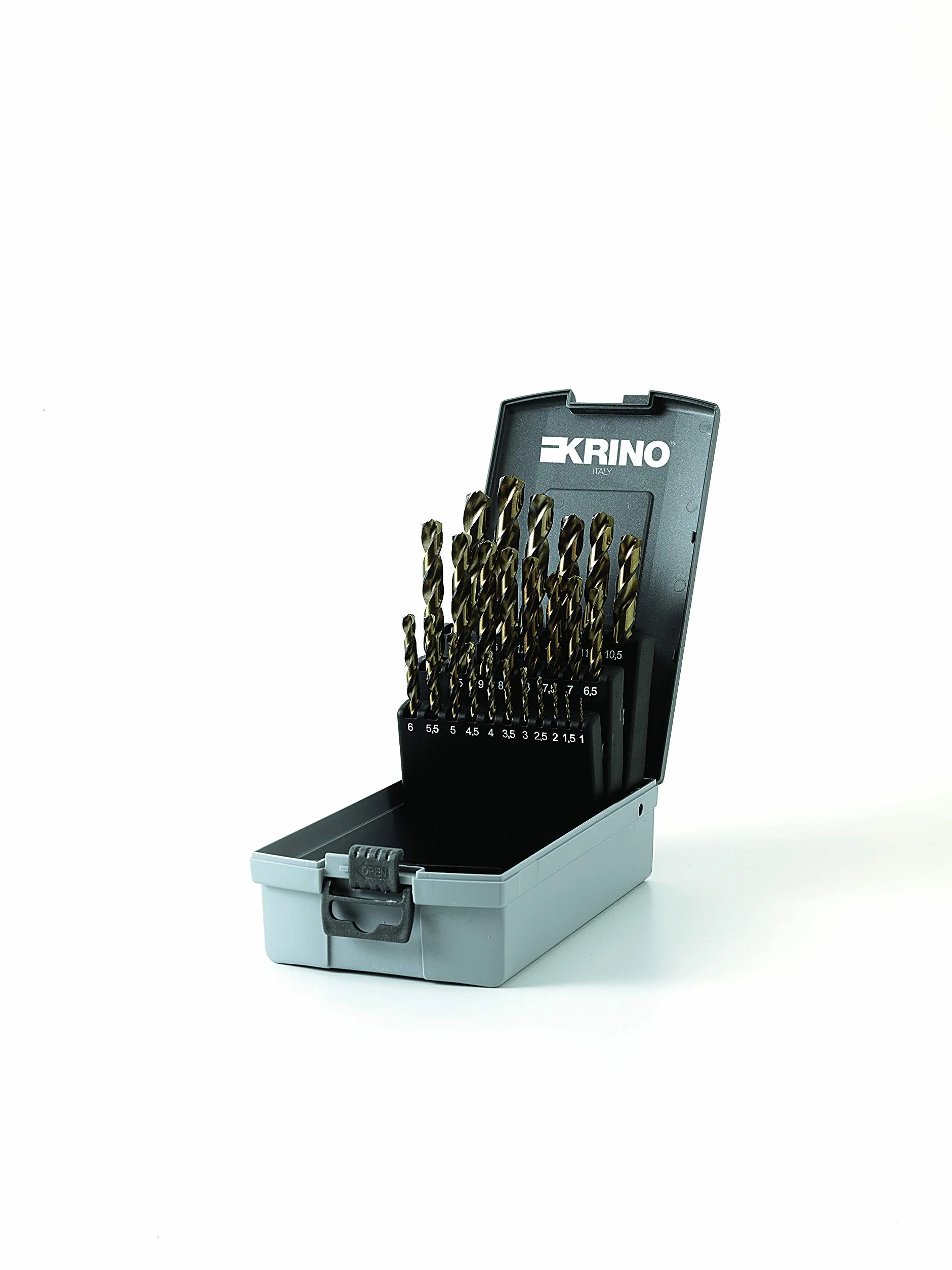 Krino 01229302 HSS-G szlifowane wiertła Speedmaster, zestaw 25 sztuk, stal