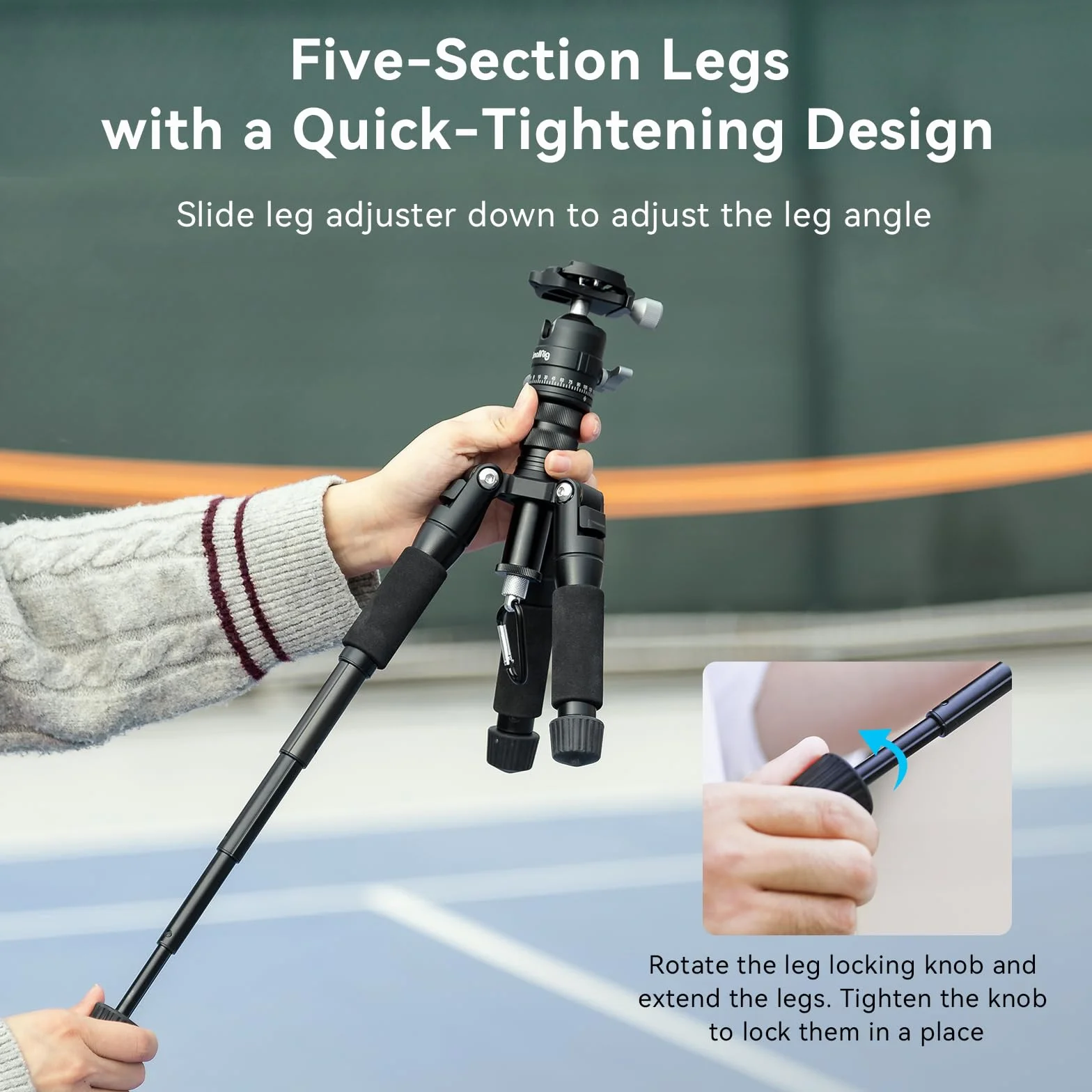 SMALLRIG Statyw Aluminiowy Mini 52cm z Głowicą Kulową 360° 6kg 4289