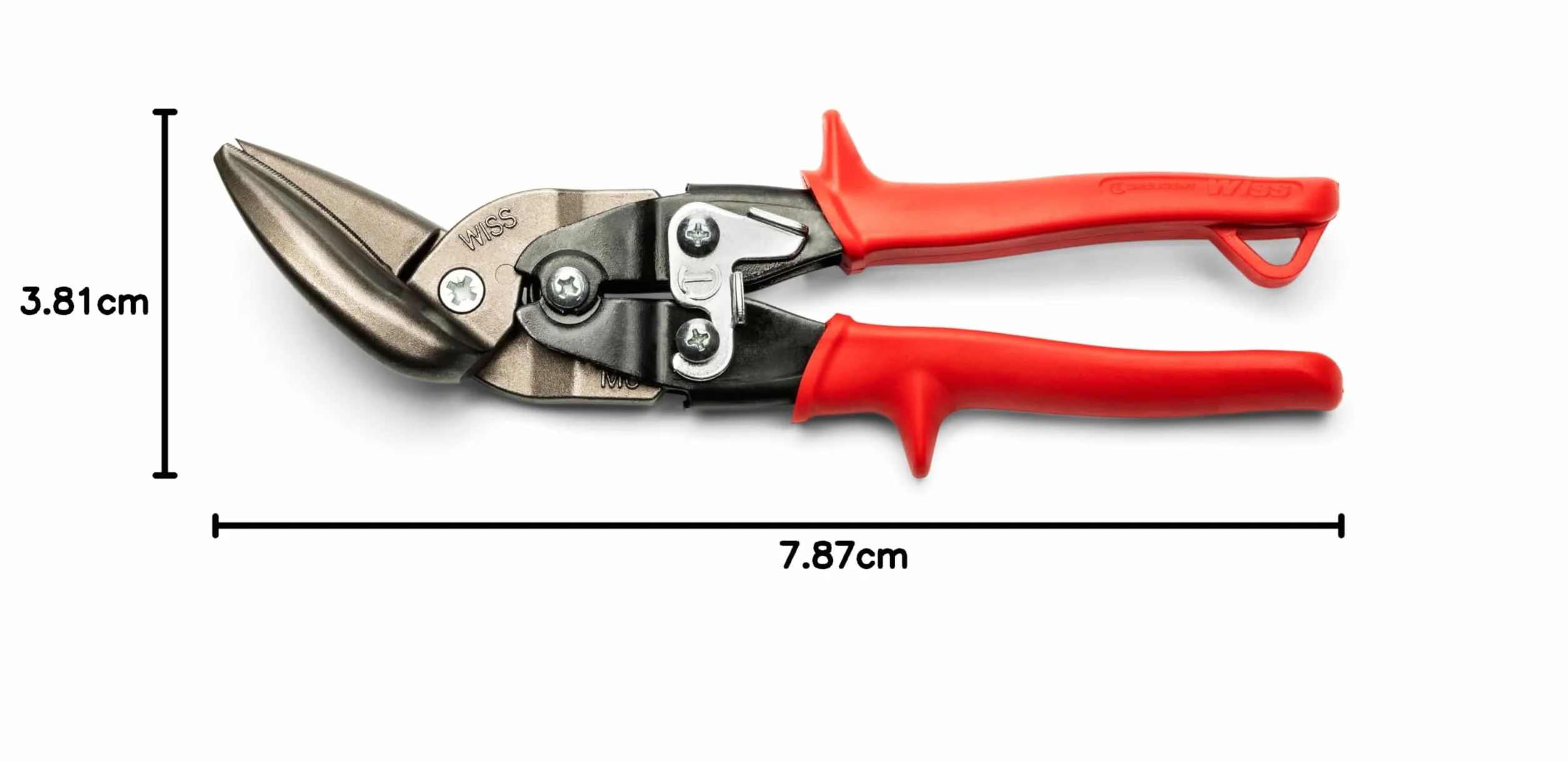 Wiss M6R Nożyce offsetowe Metalmaster 9-1/10.2 cm, cięcia prosto w lewo, czerwone uchwyty
