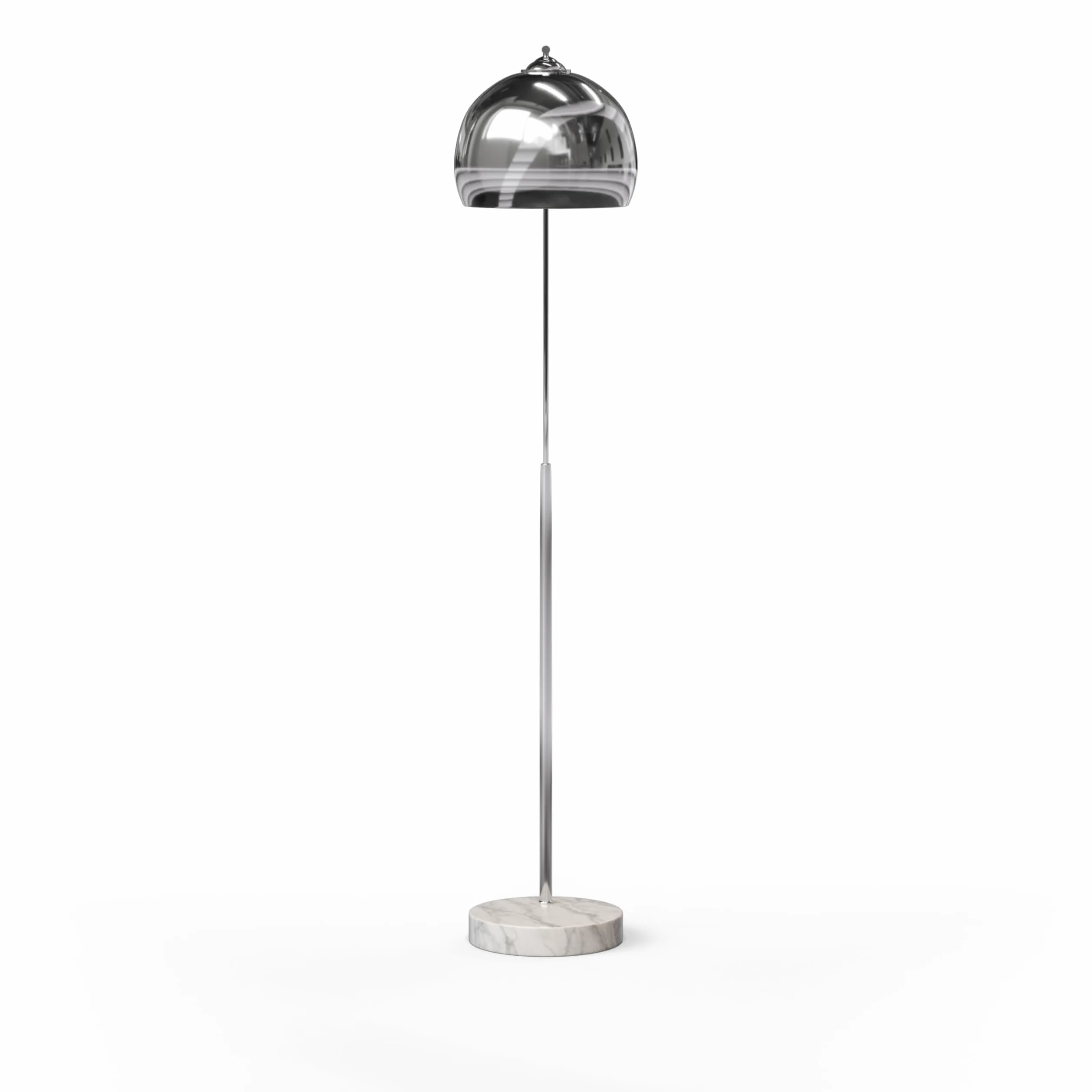 Teamson Home Chromowana ?ukowa Lampa Pod?ogowa Arquer 170 cm | Nowoczesne O?wietlenie VN-L00010-EU