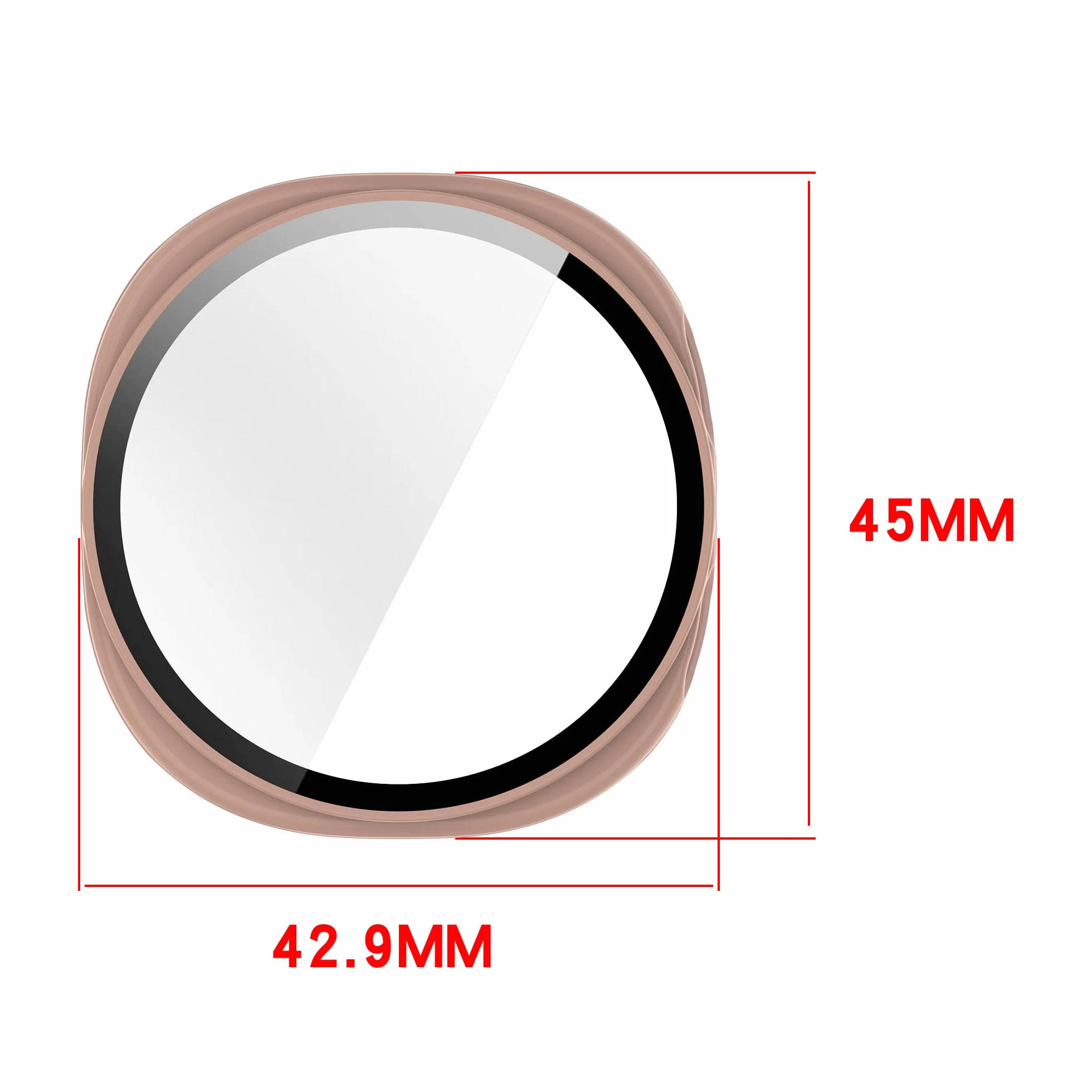 Etui Samsung Galaxy Watch 8 40 mm, Twarde Antykolizyjne Poliwęglan + Folia Hartowane Szkło (Czarne)