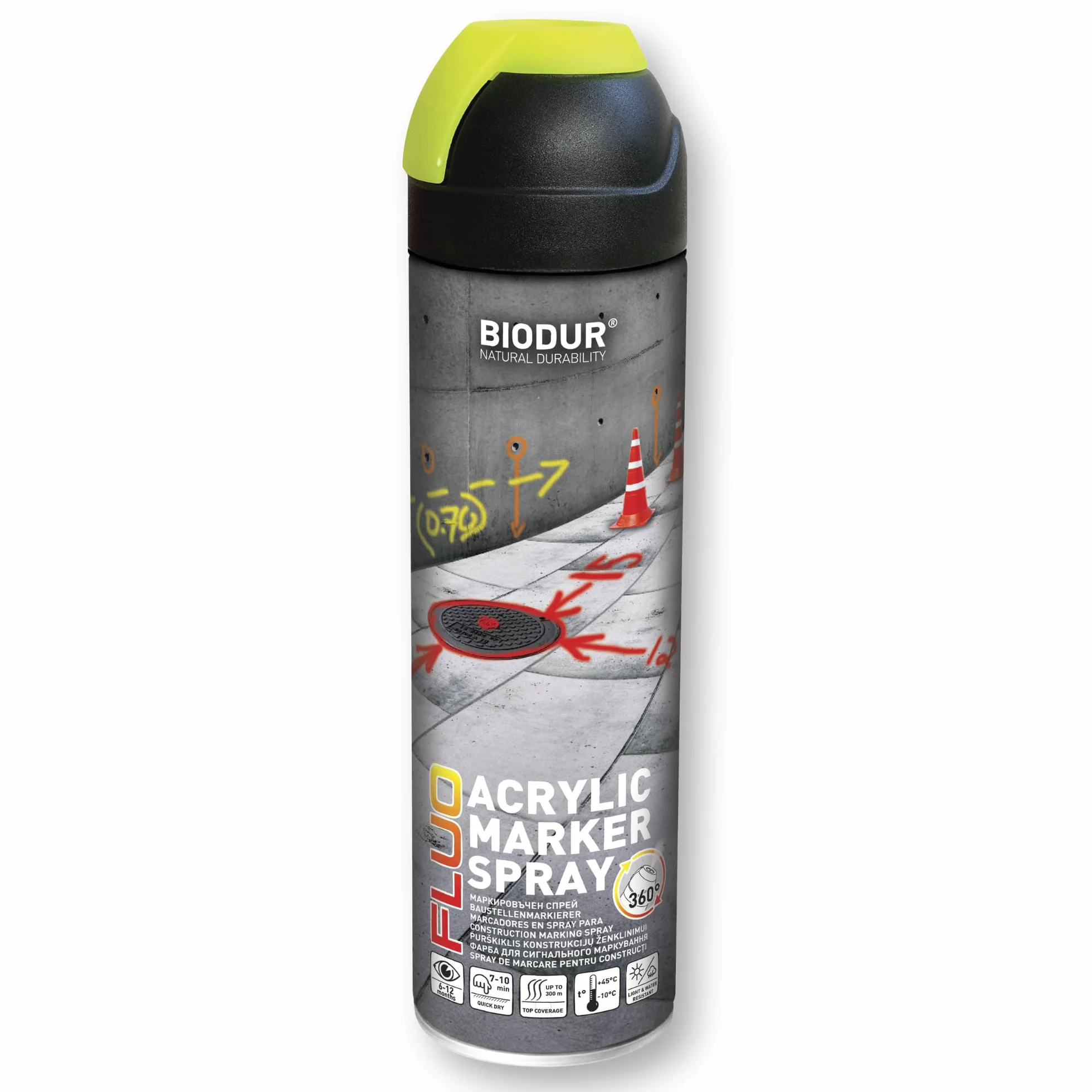 marker budowlany w sprayu 500 ml farba sygnalizacyjna farba do znakowania kolor żółty