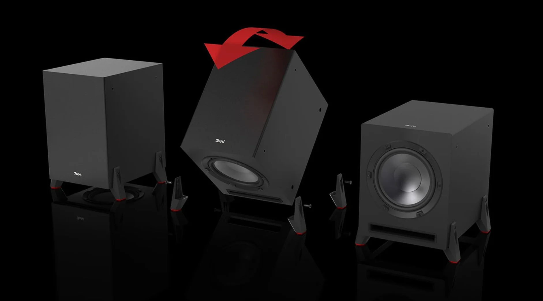 Teufel T 8 Subwoofer aktywny frontfire downfire czarny