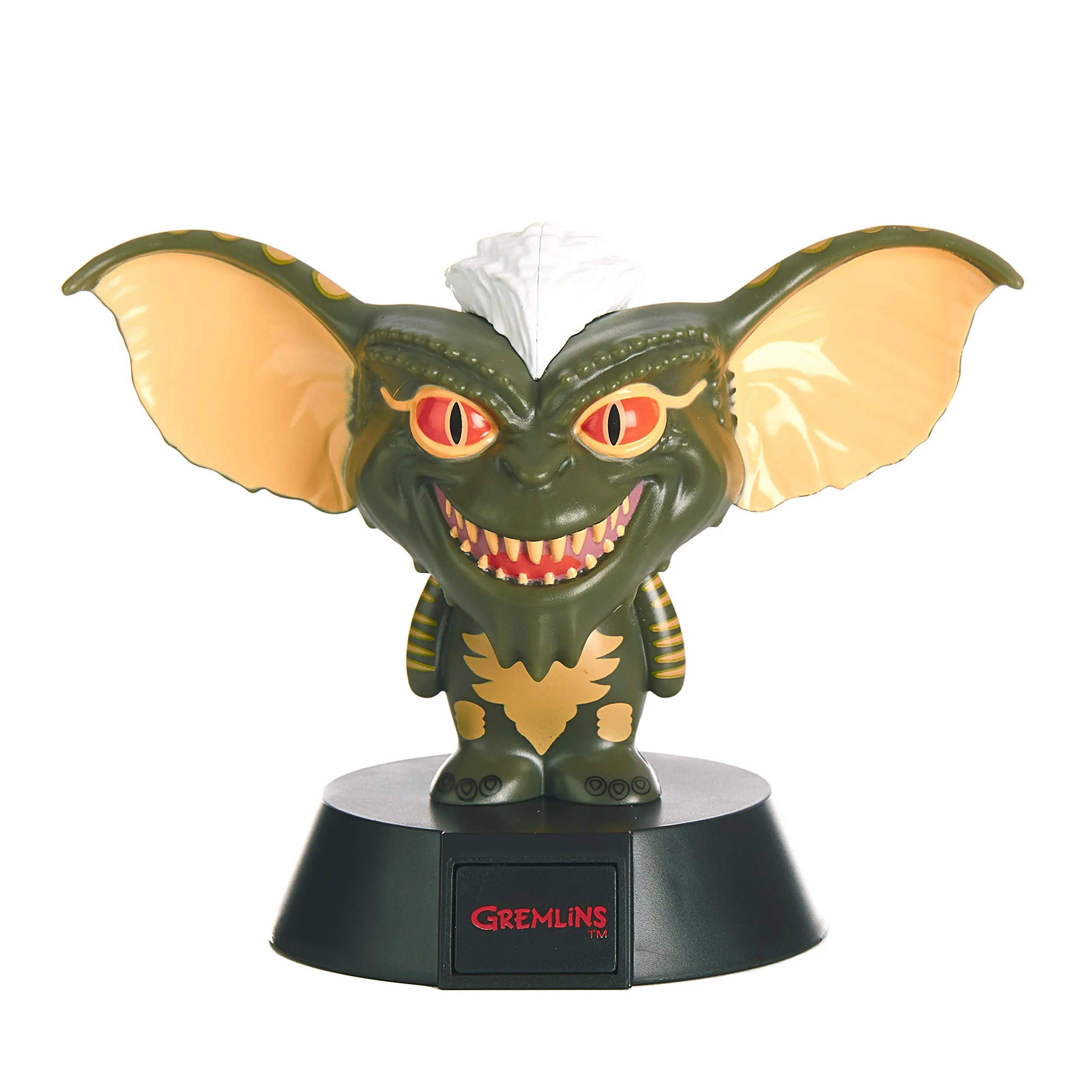 Paladone Gremlins Icon Light Gremlin lampa 3D, czarna, z nadrukiem, z tworzywa sztucznego, z diodami LED, w kartonie z okienkiem.