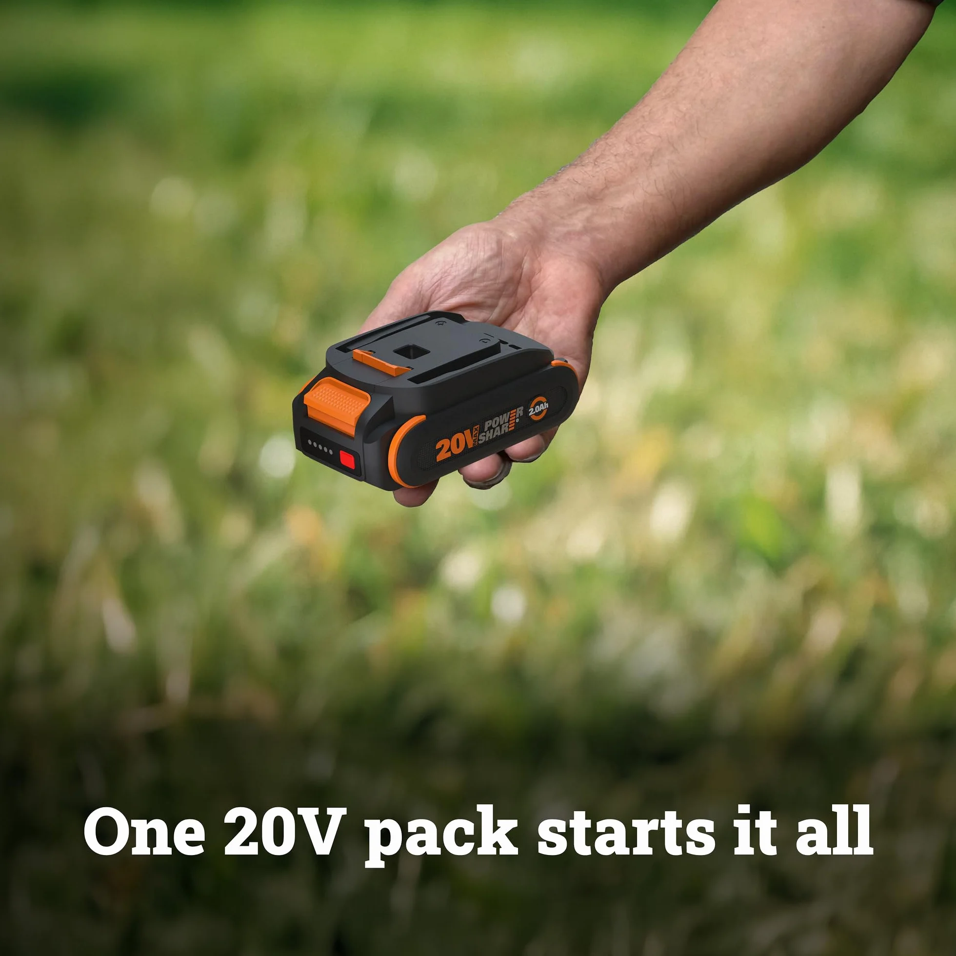 WORX WX273.9 akumulatorowa wkrętarka udarowa 20 V, moment obrotowy 600 Nm, silnik bezszczotkowy, 3 poziomy prędkości, Reverse Auto Stop, światło LED, kompatybilna z PowerShare (bez akumulatora i