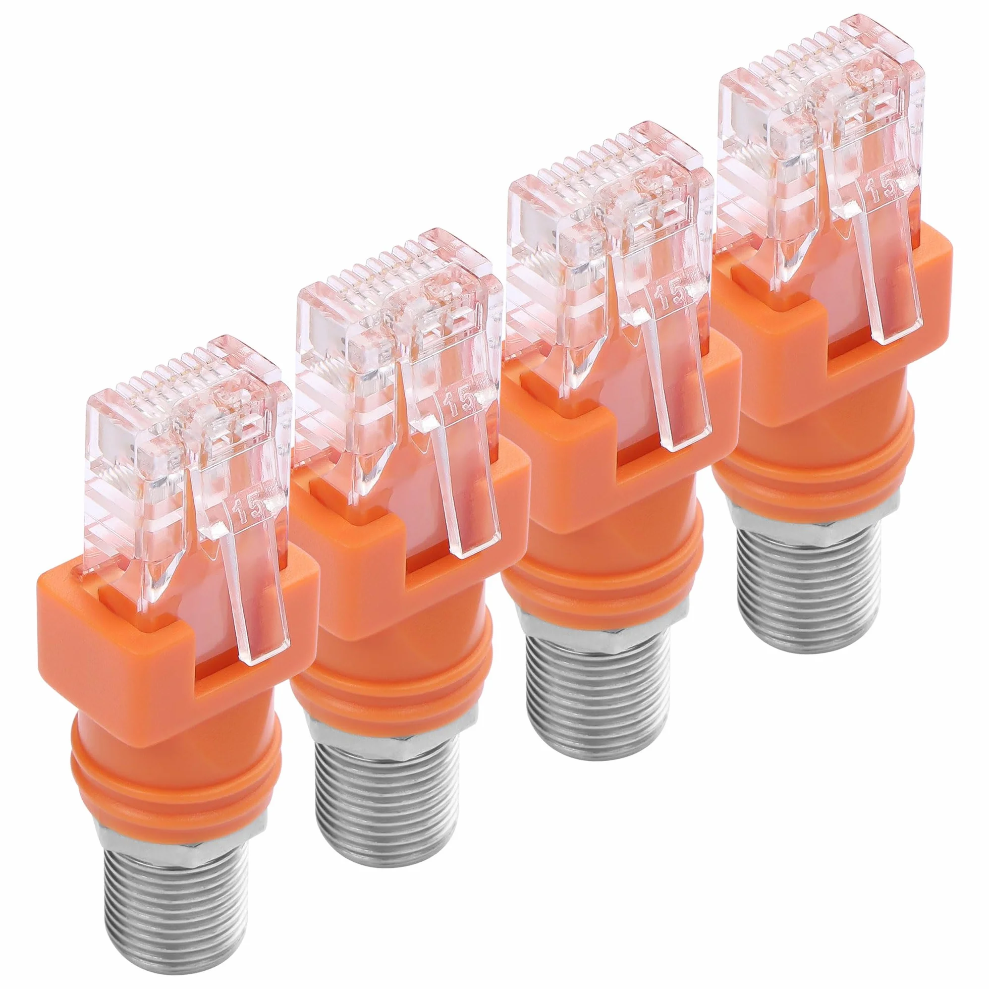 CERRXIAN Adapter koncentryczny F na RJ45 męski R-F do testera linii pomarańczowy