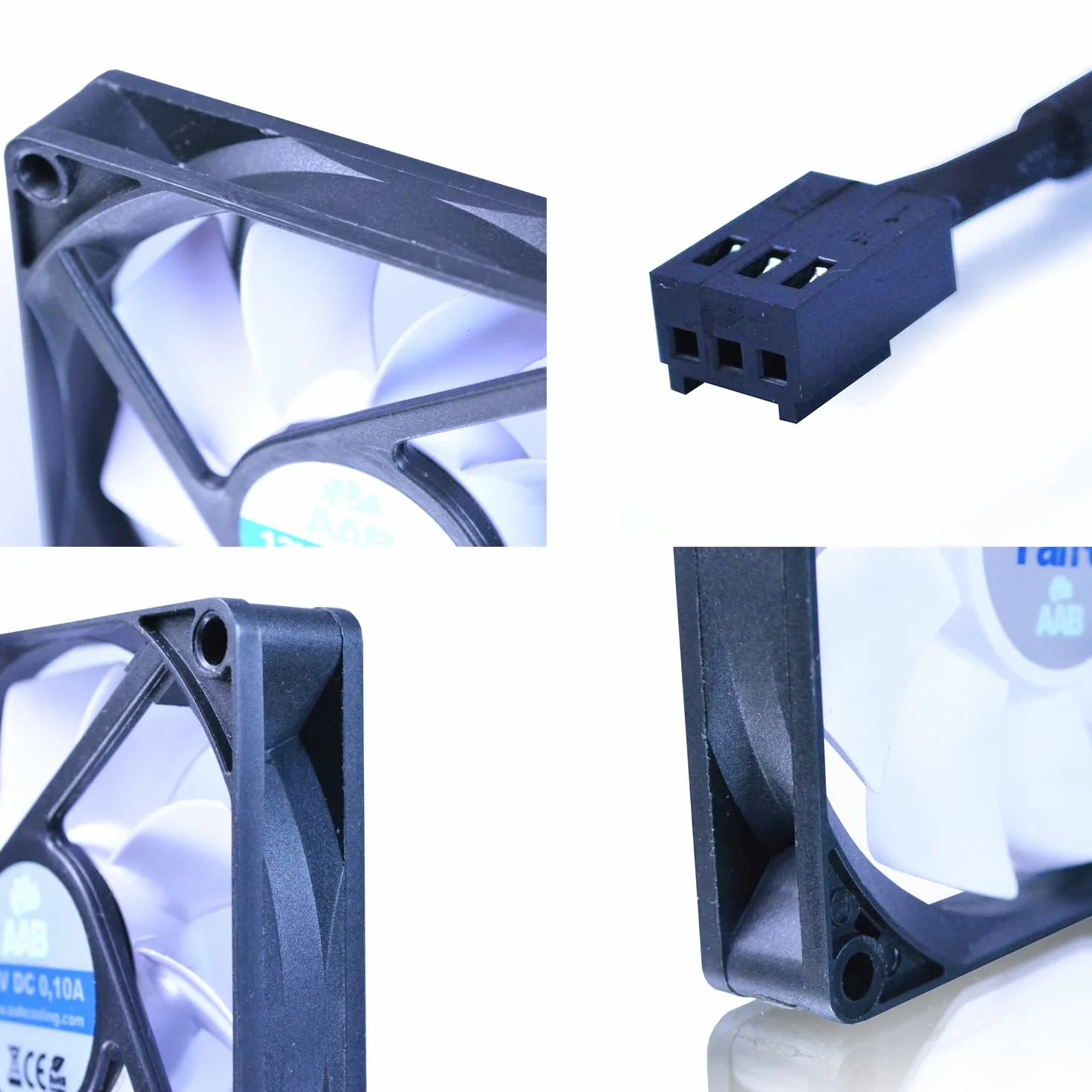 AABCOOLING SLIM Silent Fan 8 Wentylator Komputerowy, Bardzo Wydajny, Solidna Konstrukcja, Nowoczesny silnik IC, Ciche łożysko FDB, Wentylator Obudowy, Wysokie Ciśnienie, Wiatrak
