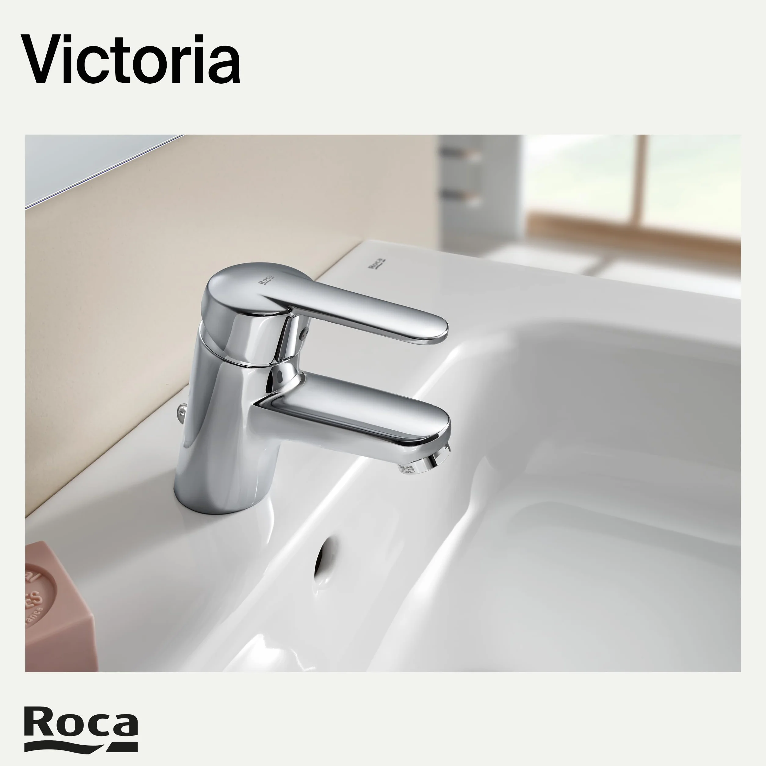 Roca 5 a3125 C00 chrom V2 deck montaż dźwignia mieszająca, z wysuwaną
