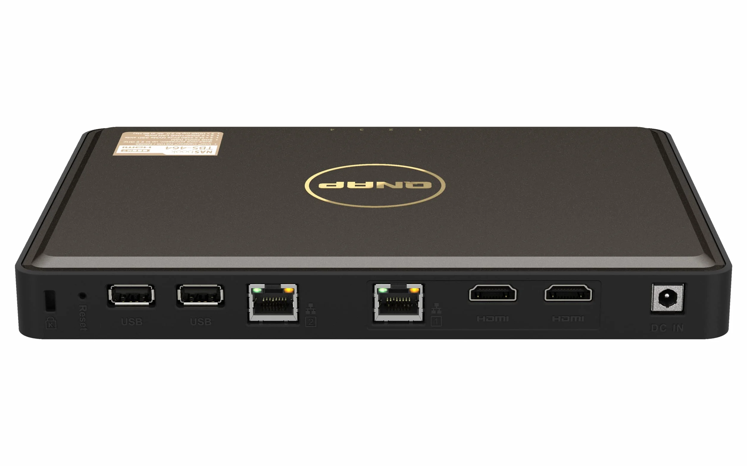 QNAP TBS-464-8G Przenośny All-Flash NASbook odpowiedni dla pracowników mobilnych i twórców treści mobilnych