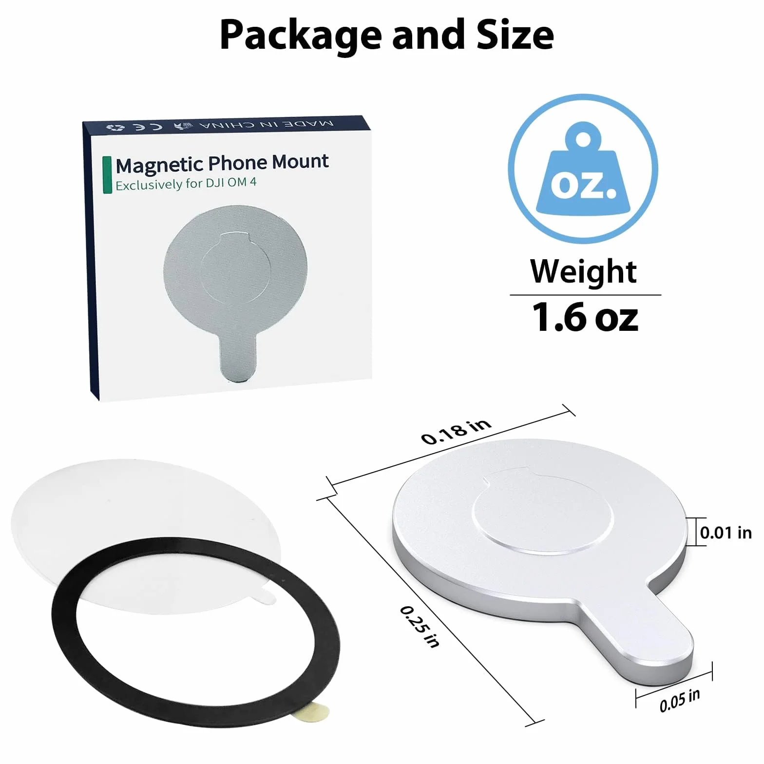 DJI Magnetyczny uchwyt zaciskowy pierścieniowy do Magsafe OM 6 OM 5 OM 4 OM 4 SE Adapter Mount kompatybilny ze stabilizatorem Osmo Gimbal