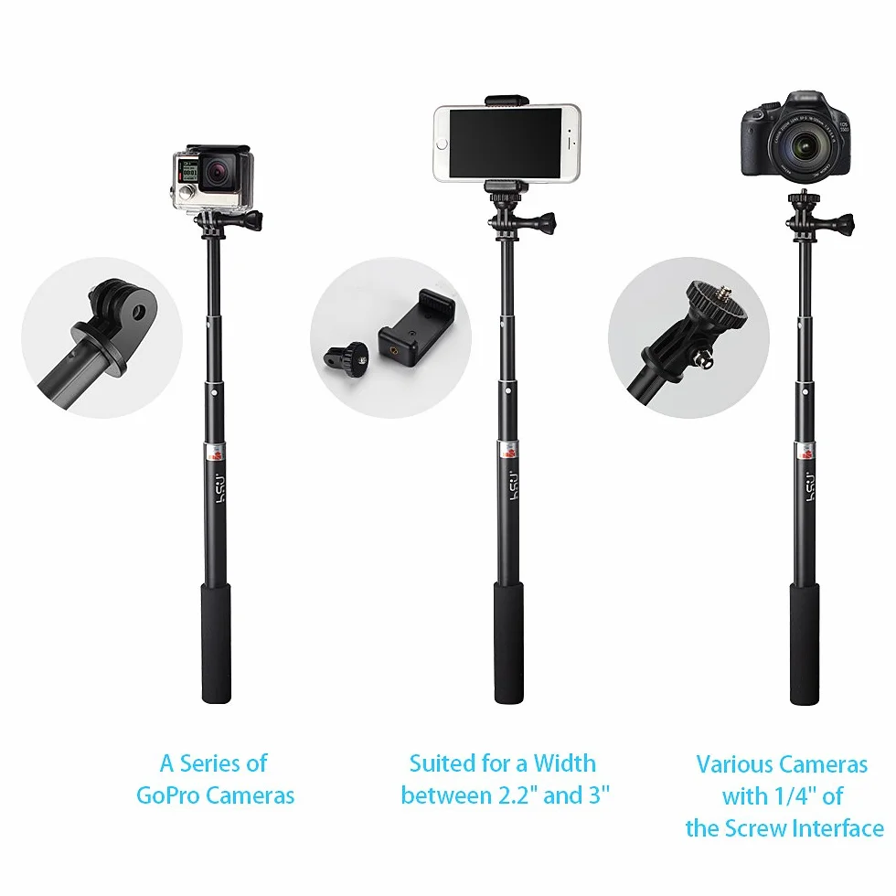 HSU kijek do selfie dla GoPro, Insta 360, smartfonów i kamer Osmo Action