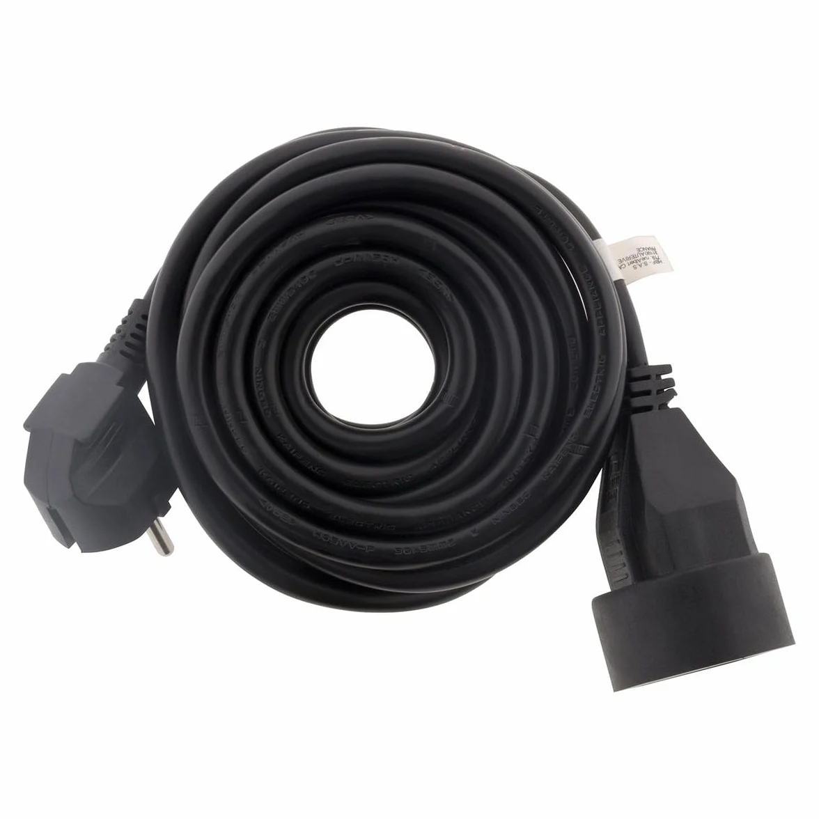 Zenitech Przedłużacz 16A 2P+T HO5VV-F 3G1,5mm² Czarny 3m