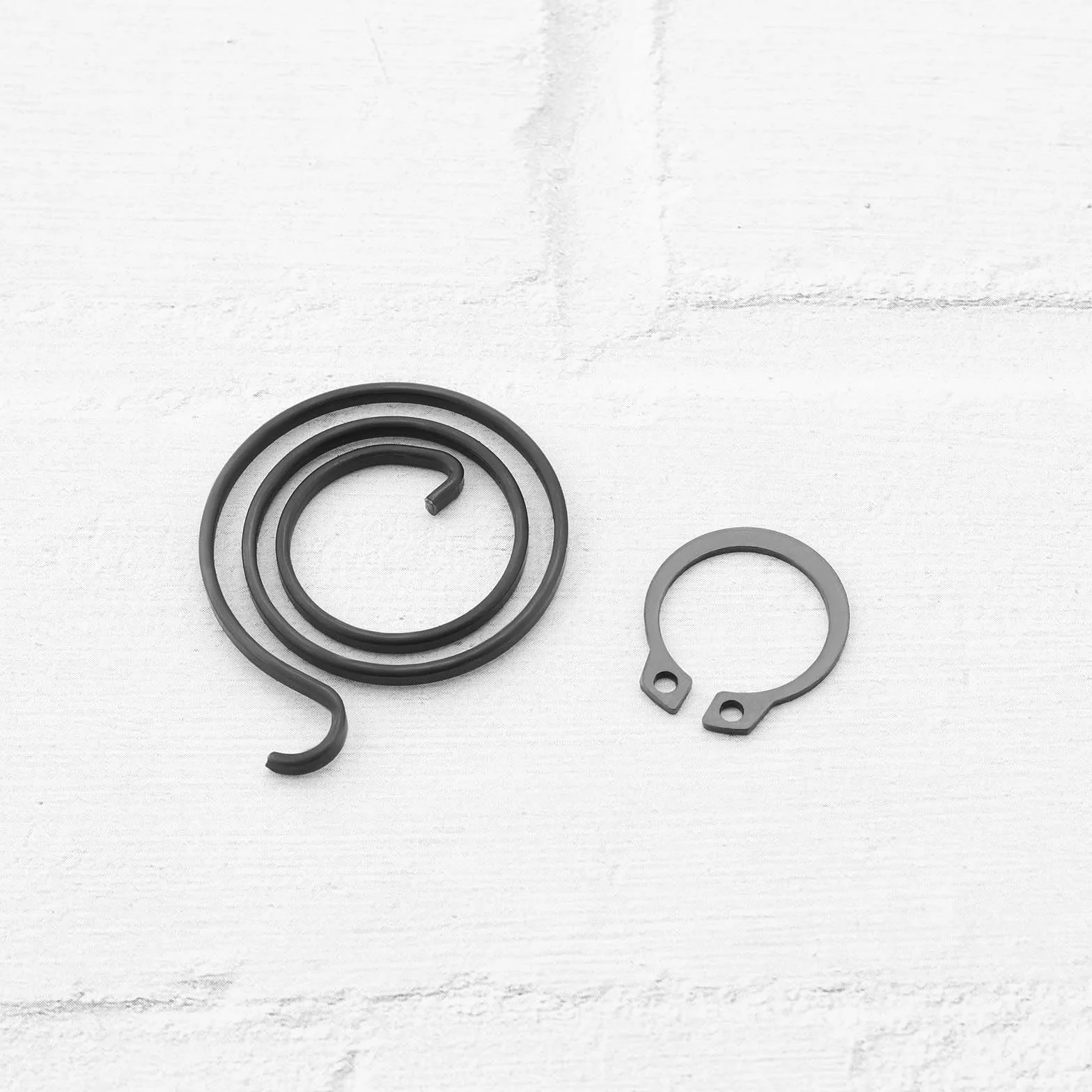 Zestaw naprawczy sprężyn klamek do drzwi, 2,5 cewka obrotowa, grubość 2 mm, średnica 27,5 mm, cewki 1 mm, pierścień zabezpieczający DIY, zestaw klamek do drzwi, czarna powłoka