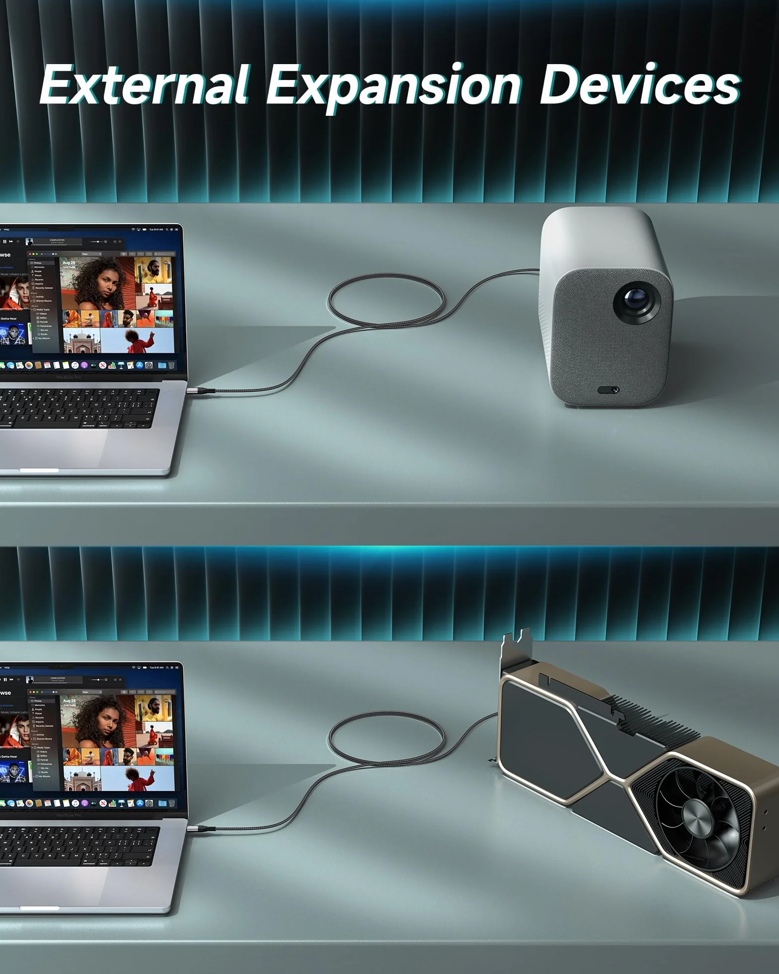 RAVIAD Kabel USB-C na USB-C 1M, 240W 20Gbps USB-C 3.2 Gen2x2 – kabel danych, szybkie ładowanie PD 3.1, transmisja wideo 8K@60Hz/4K@60Hz, kompatybilny z iPhone 17/16/15, Galaxy S25/S24/S23, MacBook