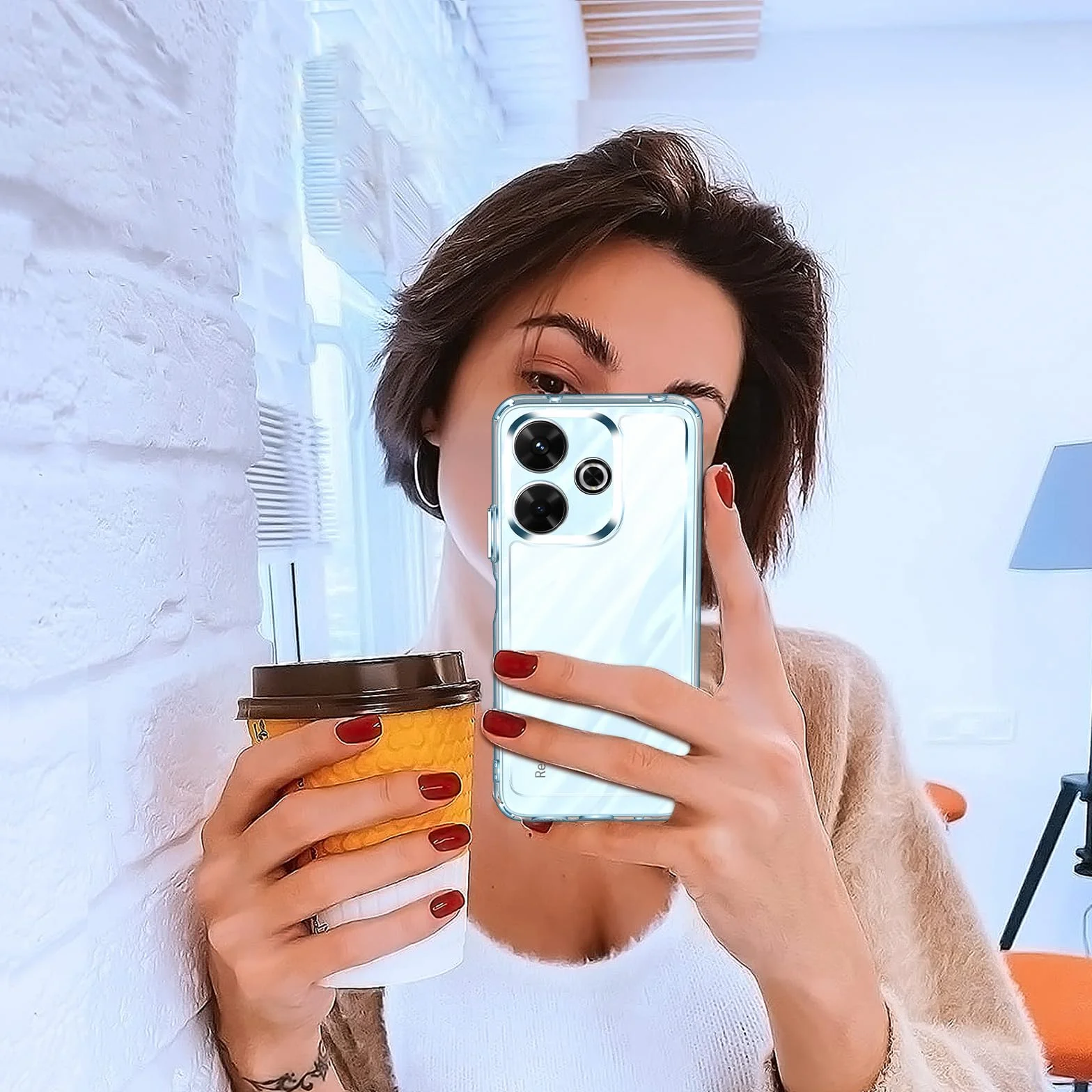 ivoler Etui antyjasnożółte do Xiaomi Redmi 13 4G/ Poco M6 4G z 2 sztukami szkła hartowanego [ochrona wojskowa] Odporne na wstrząsy przezroczyste, odporne na wstrząsy etui ochronne ochrona przed