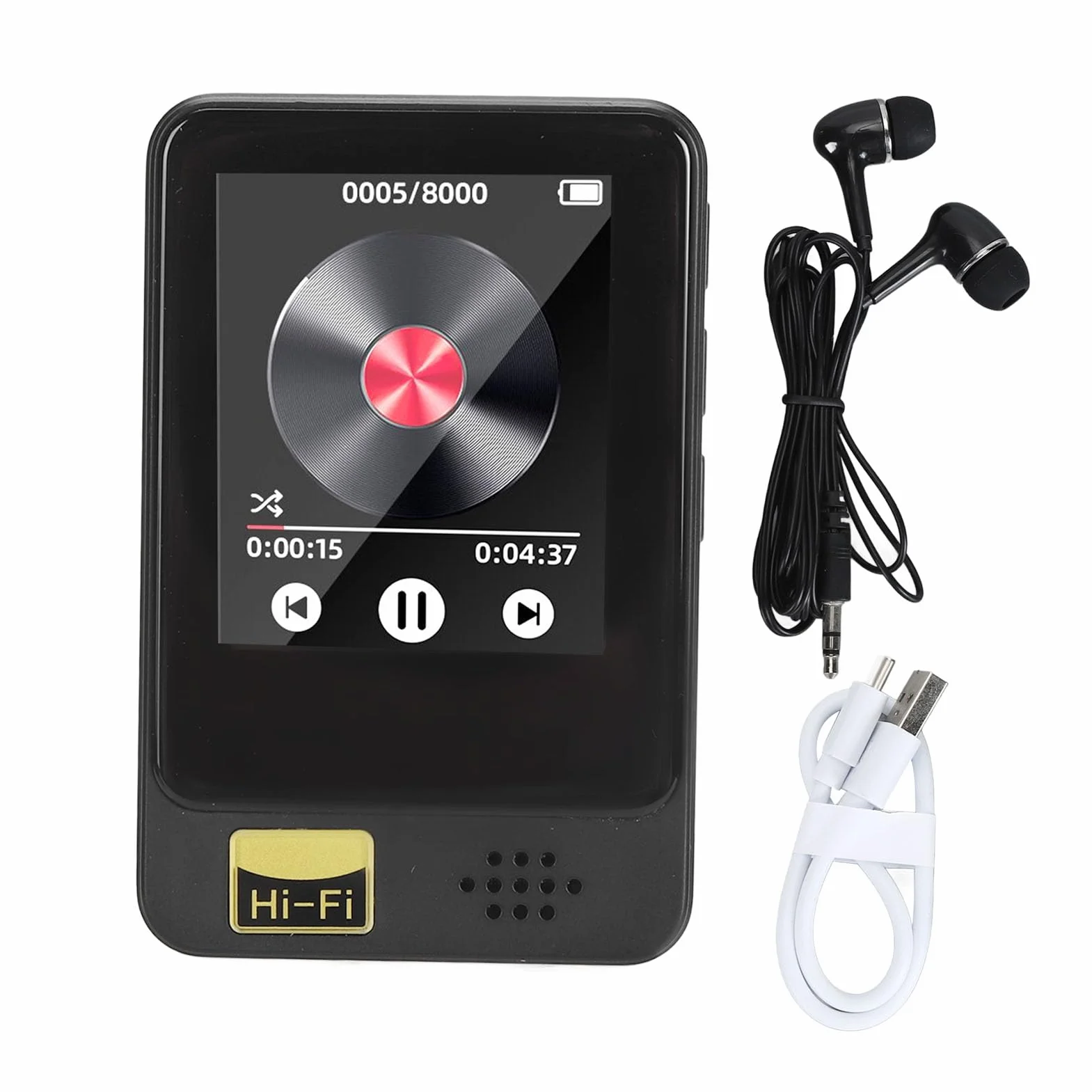Odtwarzacz MP3 z Bluetooth 5.0, Bezstratnym Dźwiękiem HiFI Odtwarzacz MP3 Spotify, 1,77-calowy Ekran Dotykowy Odtwarzacz MP3 MP4 z funkcją FM, Radiem, Nagrywaniem, E-bookiem, dla