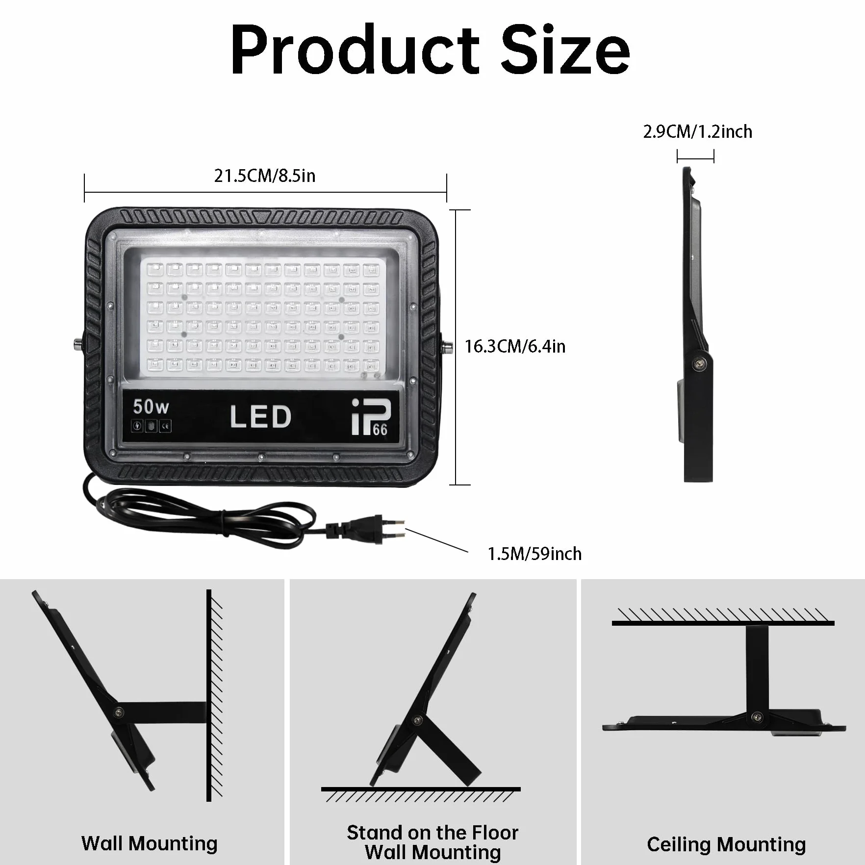 LED Black UV Light 50W, Waterproof IP66 LED Reflector 385-400 NM for Party, Halloween, Body Painting, Birthday Celebration