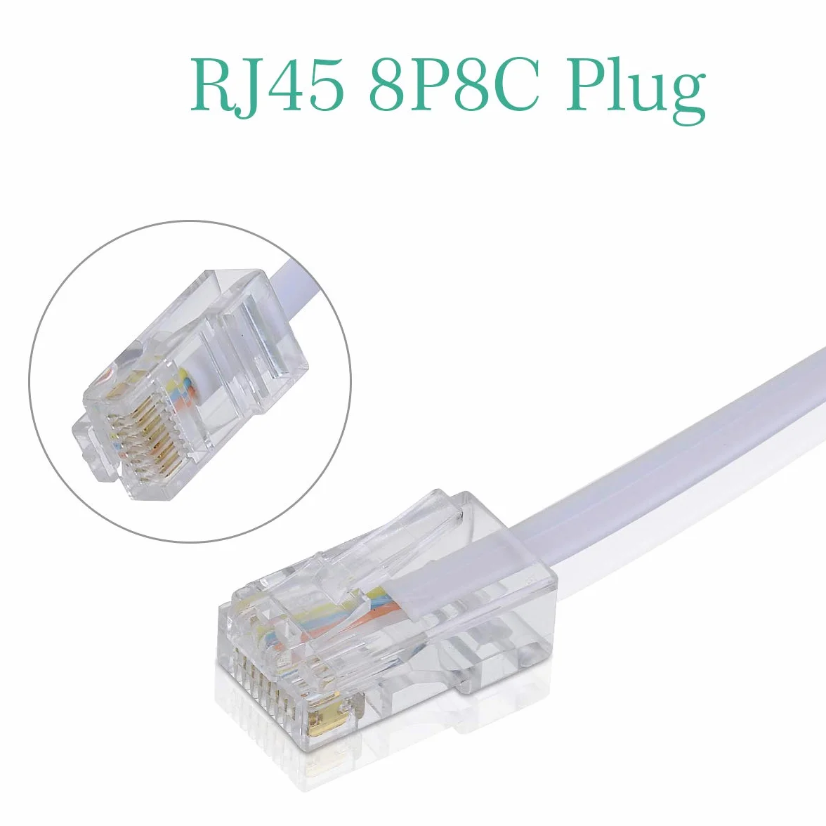 Adapter konwertera RJ45 na RJ11 żeński na męski 8P8C 6P4C 3 szt. biały
