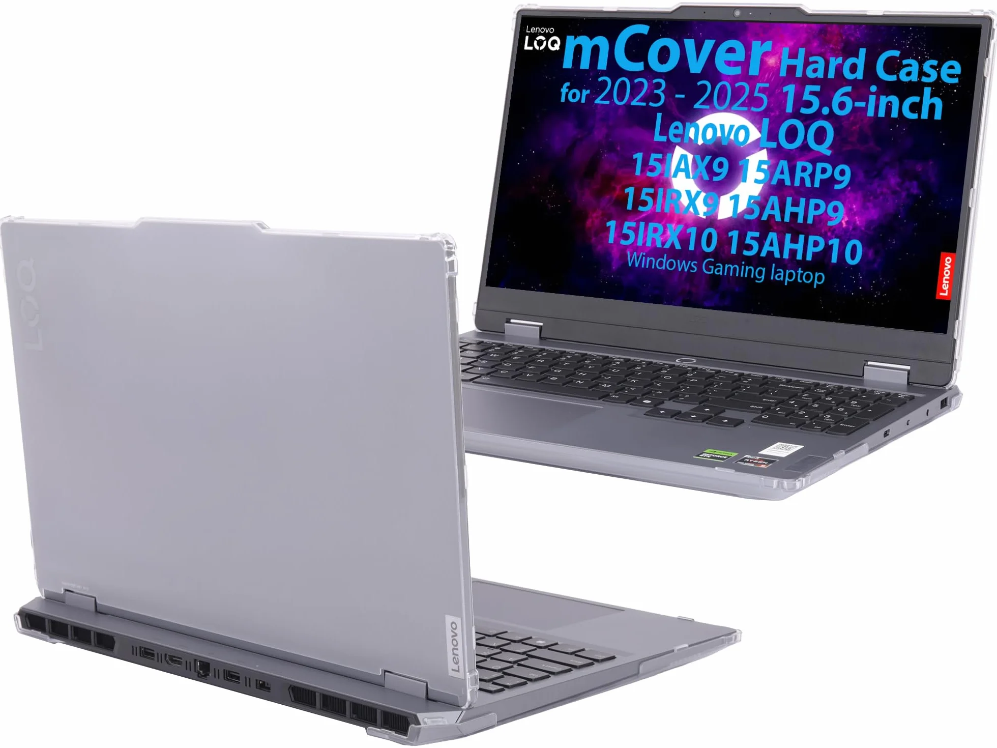 mCover Etui kompatybilne tylko z komputerami z systemem Windows 2023-2025 39.6 cm Lenovo LOQ 15IAX9 15ARP9 15IRX9 15AHP9 15IRX10 15AHP10 Series Windows (NIE do innych modeli Lenovo) - przezroczyste