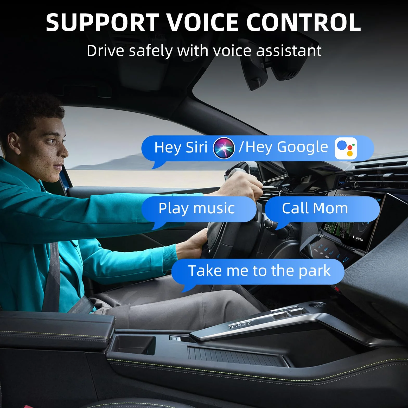 Bezprzewodowy adapter CarPlay Android Auto 2 w 1, Plug and Play, do samochodów z przewodowym CarPlay i Android Auto, obsługuje iOS 10+ i Android 11+ (jednokierunkowy Ende-075)