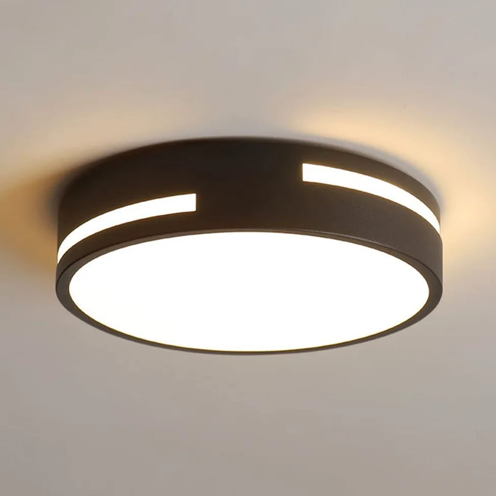 Lampy wiszące, ultracienka okrągła lampa sufitowa z kutego żelaza, trzy temperatury barwowe, oprawa LED z regulacją światła do montażu podtynkowego, lampy zdobione na korytarzu w salonie (K) LWX
