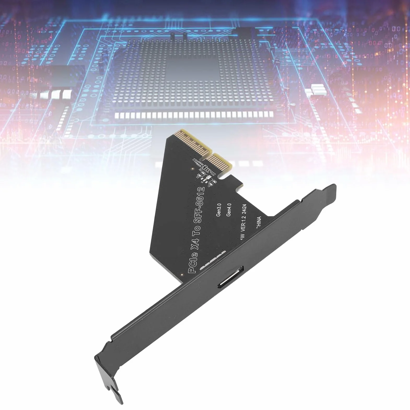 PCIE 4.0 X4 do OCULINK SFF 8612 Adapter, SFF-8611 Zewnętrzna Karta Graficzna, Szybki Przesył Danych dla NVME SSD
