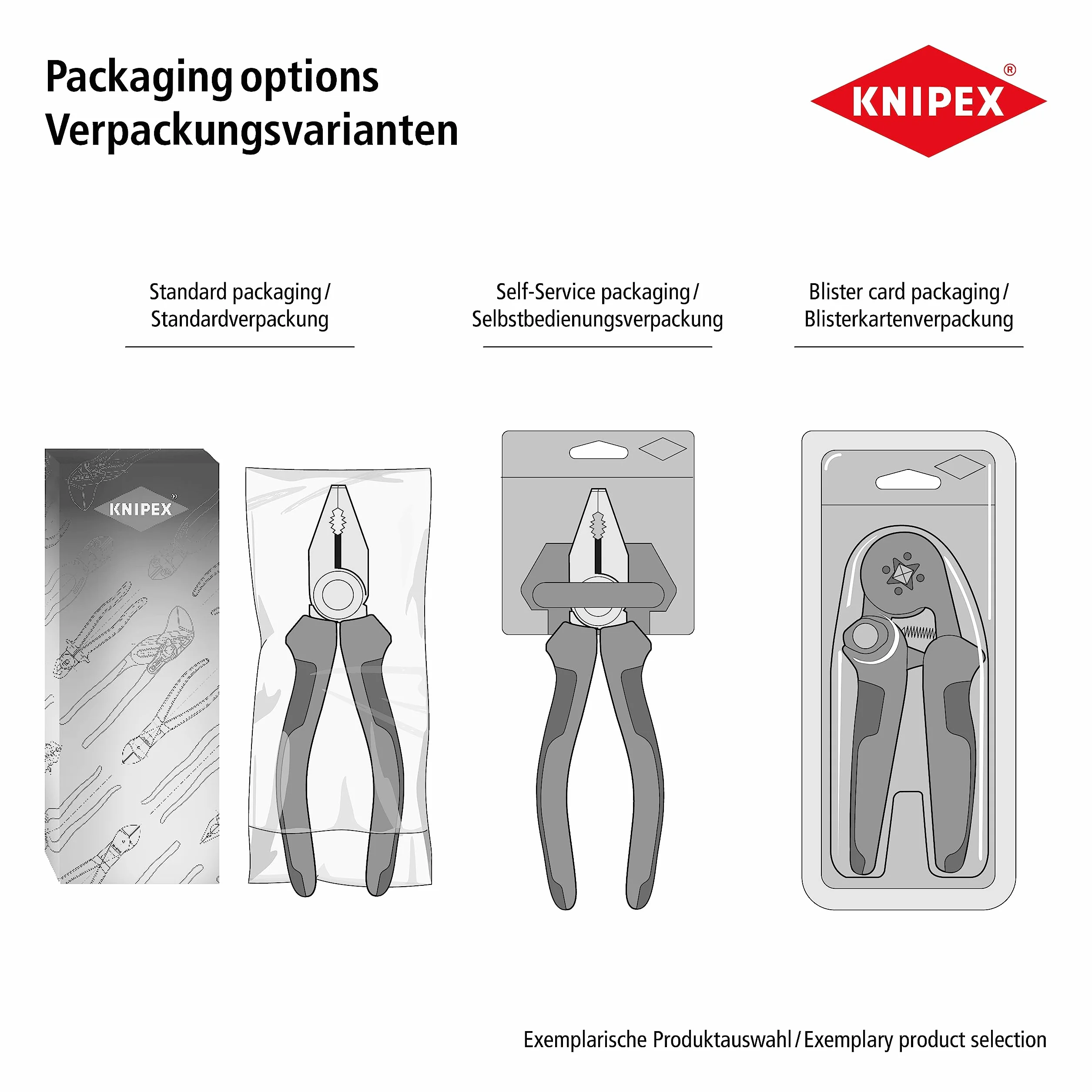 KNIPEX Szczypce uniwersalne chromowany z rękojeściami Comfort 160 mm, 03 05 160