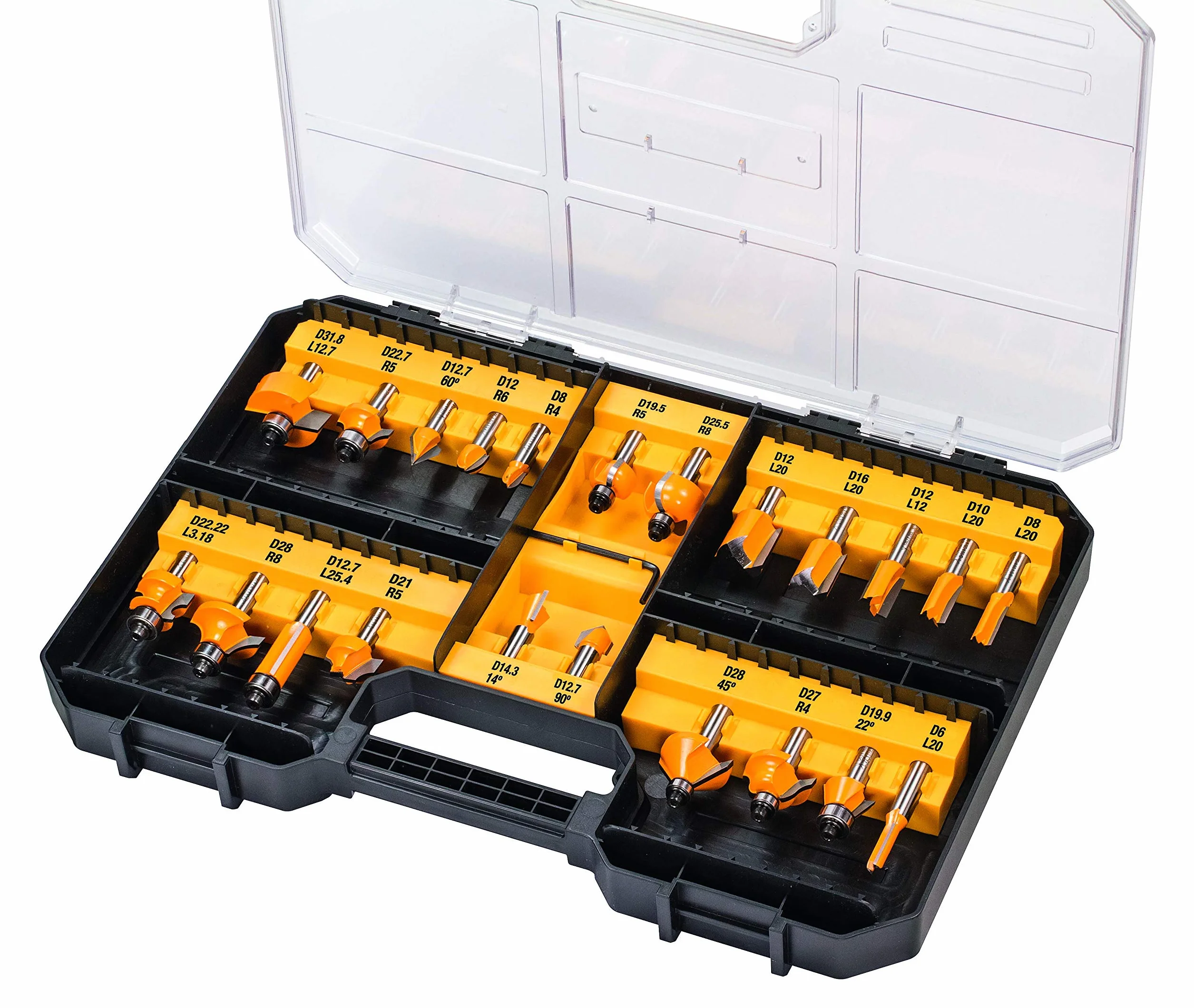 Dewalt DT90017 Zestaw Akcesoriów 22 Elementy Czarny Żółty