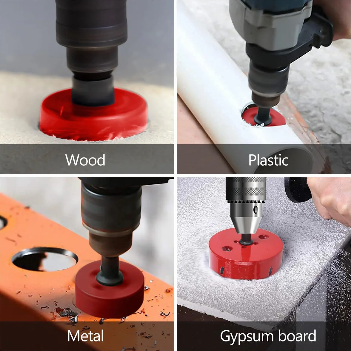 flintronic Zestaw otwornic, otwornica 120 mm, bimetal, 1 wiertło, 1 sprężyna mechaniczna, 1 klucz sześciokątny, otwornica do aluminium, drewna, płyty PCW i płyty z tworzywa sztucznego gwint 1/4