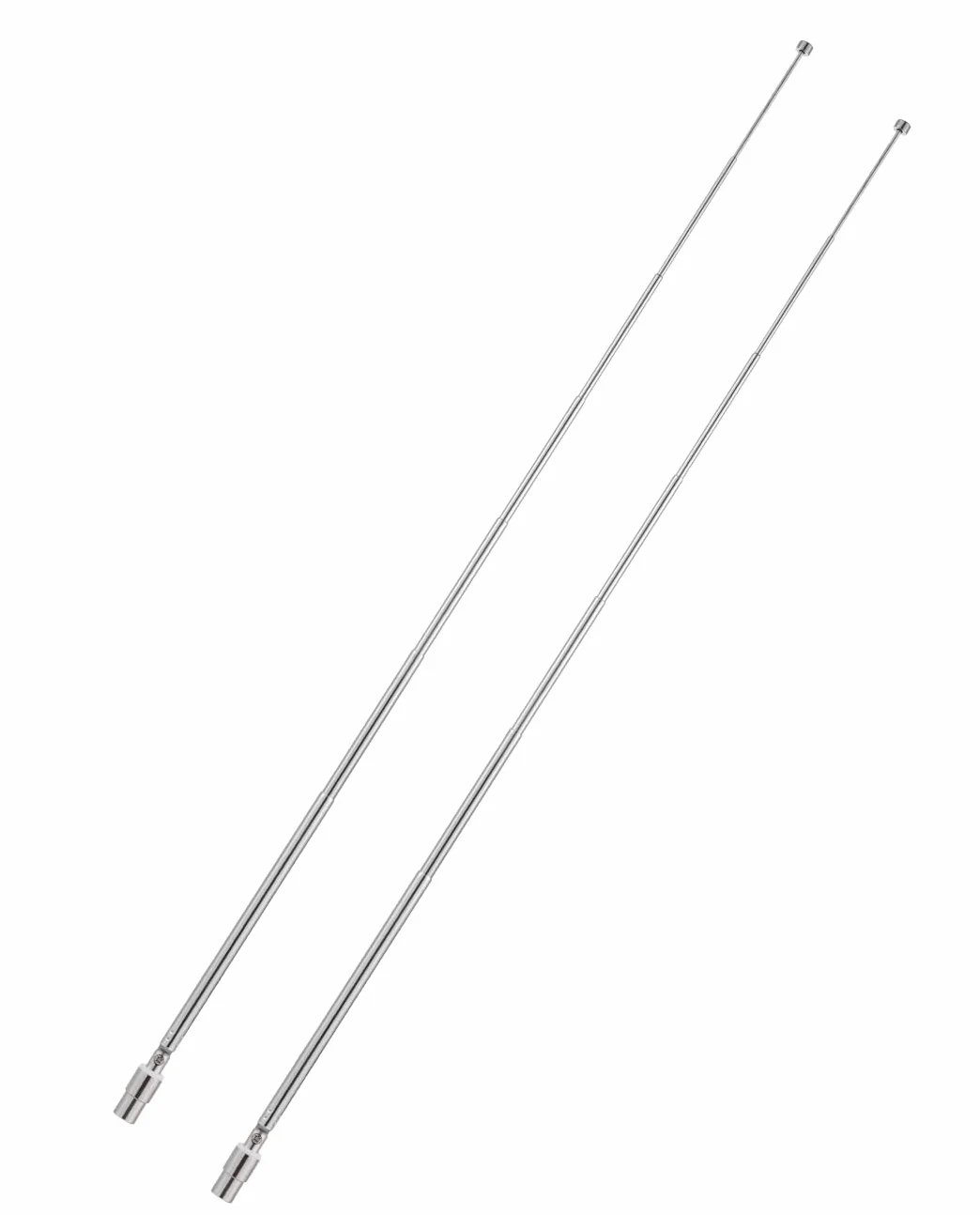2PCS TV Męskie Teleskopowa Antena 7 Sekcji TV Teleskopowa Antena Radiowa 70.5CM/27.76IN do DVB-T DVB-T2 AM FM Radio Odbiór Stereo