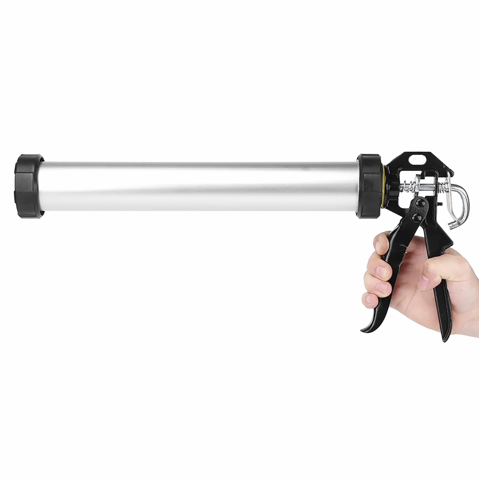 Pistolet do Uszczelniania Pistolet Pneumatyczny Narzędzia 1 szt. Rura Aluminiowa Silikonowy Pistolet do Uszczelniania 600ml Narzędzie do Uszczelniania z 10 Dyszami