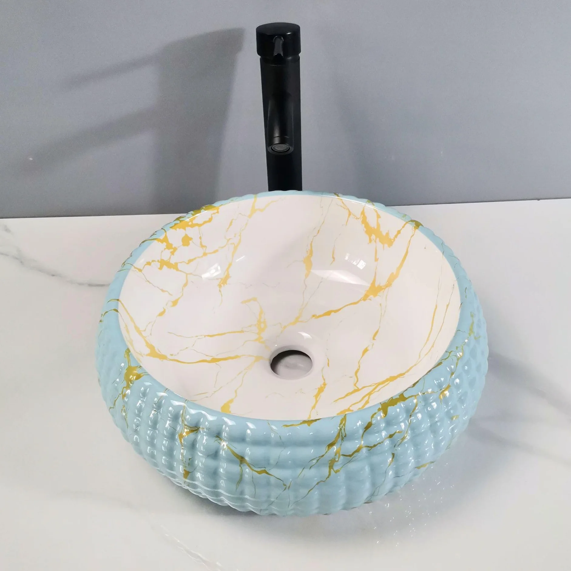 Umywalka łazienkowa Umywalka łazienkowa nablatowa Ceramiczna umywalka nablatowa Okrągła umywalka artystyczna Domowa ceramiczna umywalka Hotelowa umywalka nablatowa Umywal,