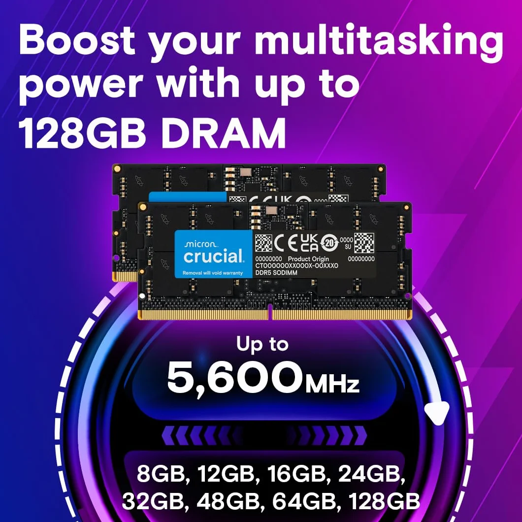 Crucial DDR5 32 GB Kit 2x16 GB SO DIMM 262 PIN