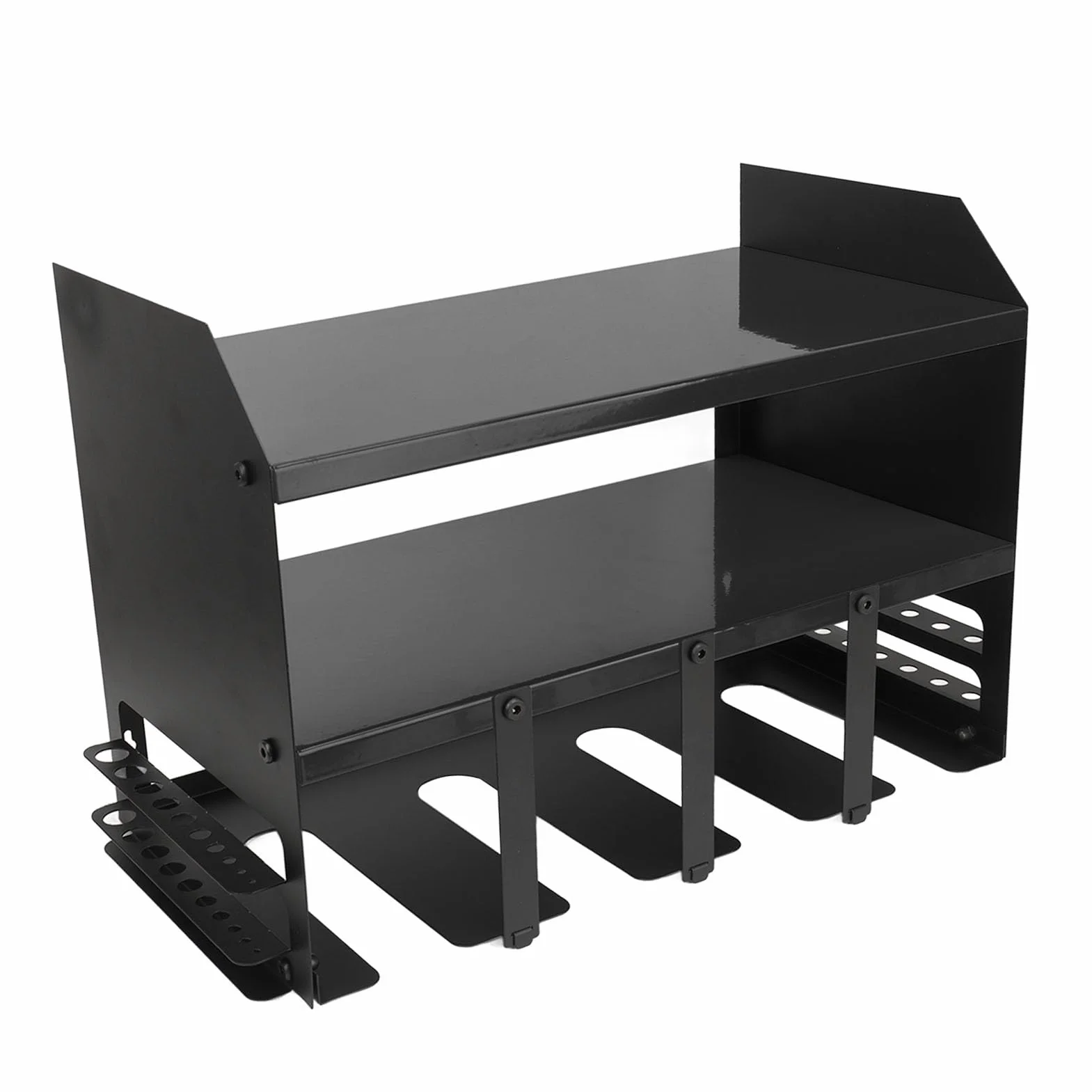 Generic Stojak do Przechowywania Elektronarzędzi Montowany na ścianie Organizer na Elektronarzędzia Kompaktowy, z 4 Miejscami do Przechowywania (BLACK)