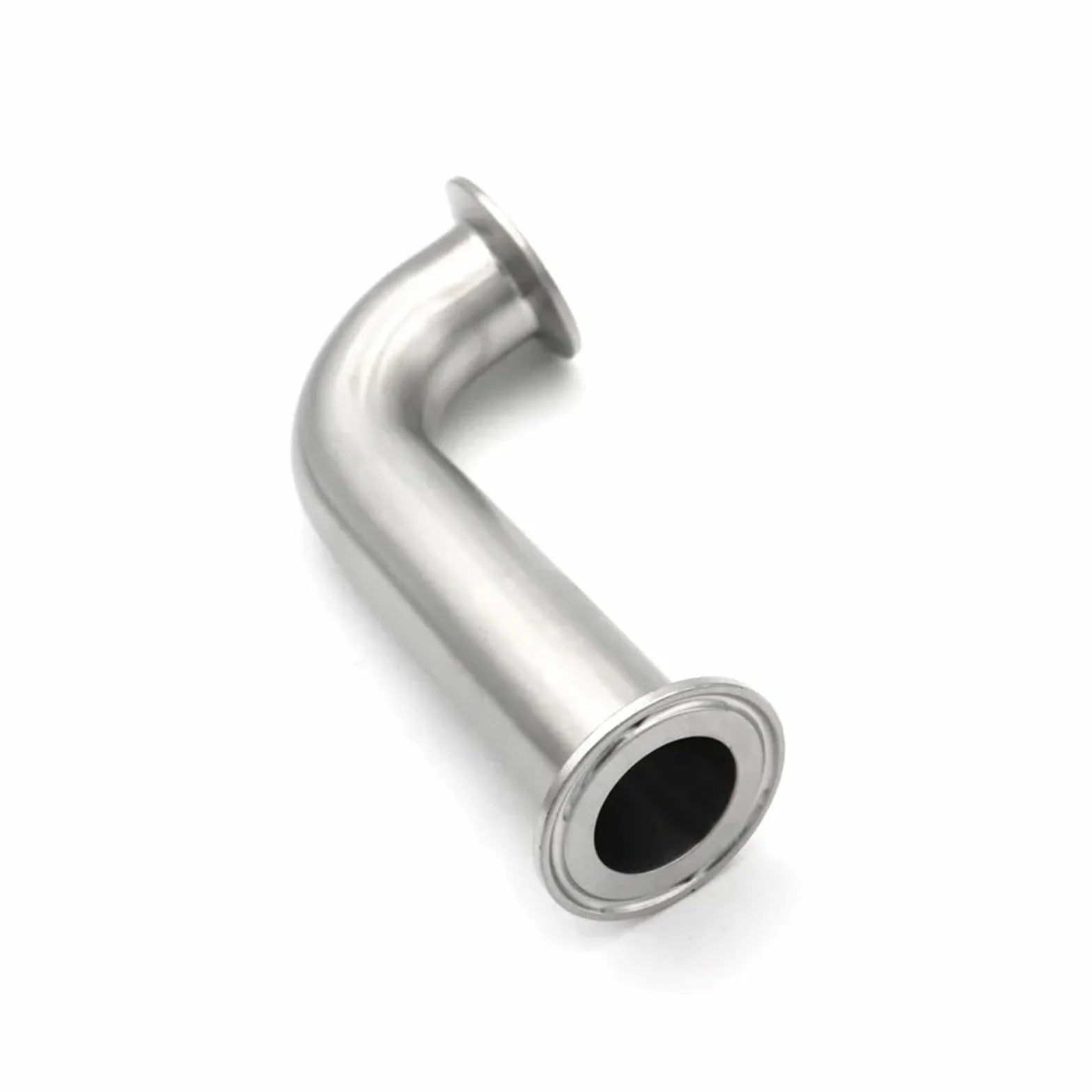 Revive Furniture Złączka do rur sanitarnych Homebrew 304/316L ze stali nierdzewnej 90 stopni Tri Clamp, z długim przedłużeniem, 25, 38, 51 mm, 1"1,25"1,5"2"(OD51x64,L457MM_SS316L)
