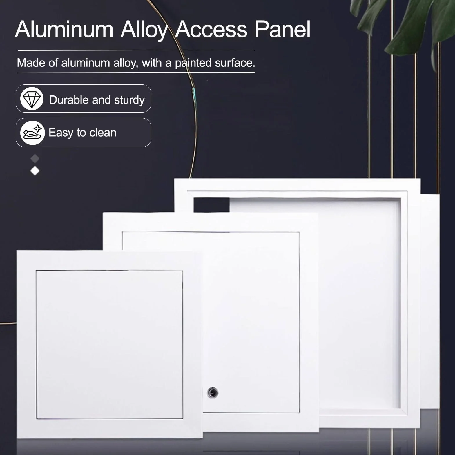 Aluminiowa osłona klapy dachowej bezpieczny metalowy panel dostępu do drzwi poddasza zamykany panel do piwnicy na poddaszu, szopie słonecznej, 35 x 35 cm (13,7 x 13,7 cala)