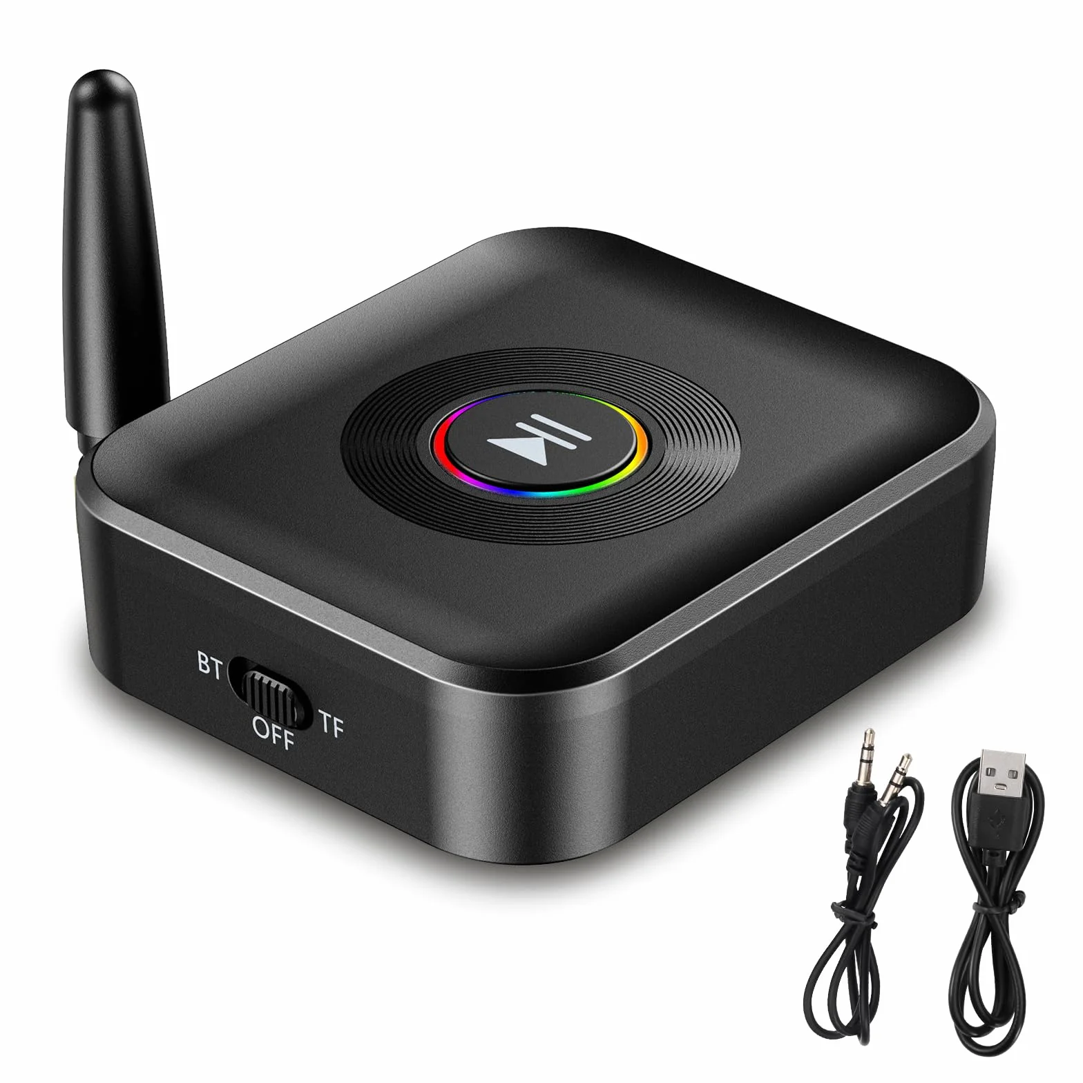 ORIA Adapter audio Bluetooth, odbiornik Bluetooth 5.1, bezprzewodowy adapter Bluetooth 2 w 1, współpracuje z głośnikami, systemem stereo do strumieniowego przesyłania muzyki, obsługuje odtwarzanie