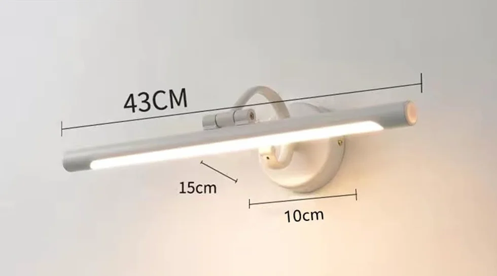 Lampy do lustra Led Przednie Lustro Przeciwmgielne Łazienka Lustro Ścienne Lampa Szafka Łazienkowa Hotel Toaleta Udekoruj Lustro Światło (białe)
