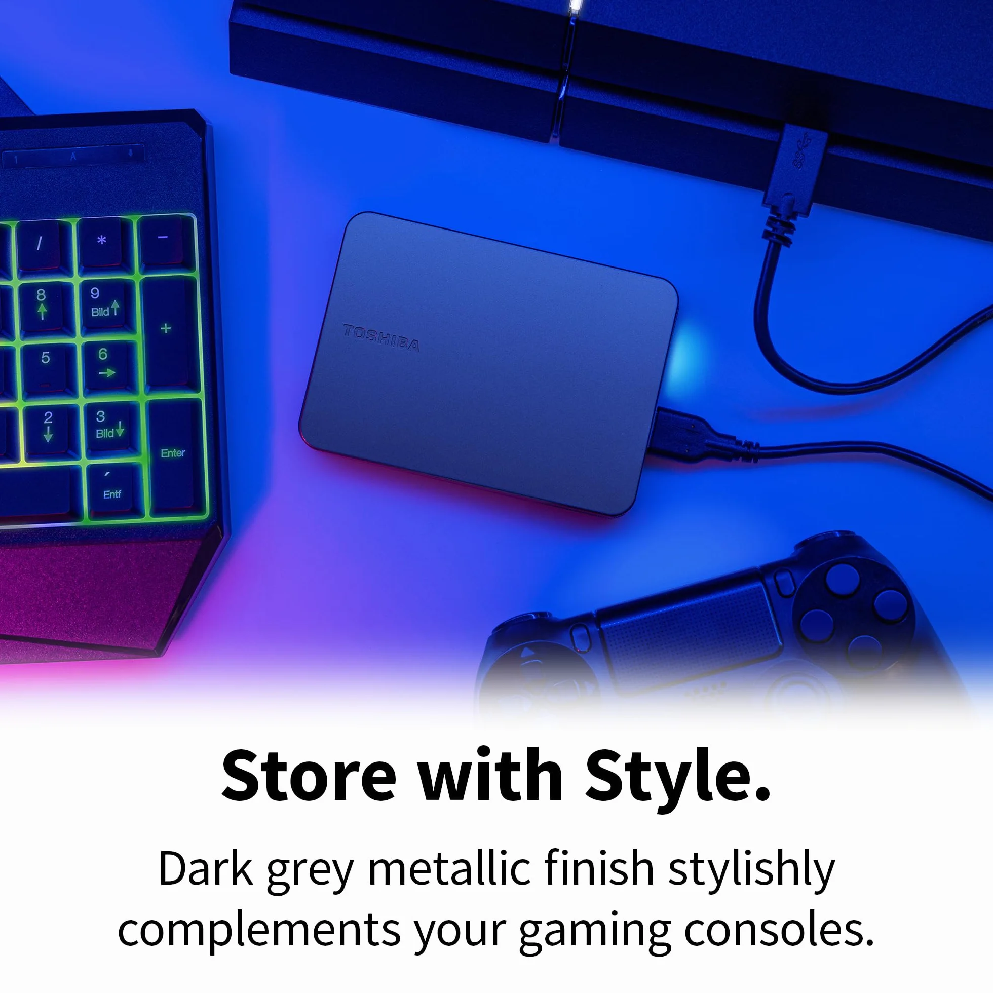 Toshiba CANVIO GAMING 2TB zewnętrzny dysk twardy 2.5 USB 3.2 Gen 1 czarny