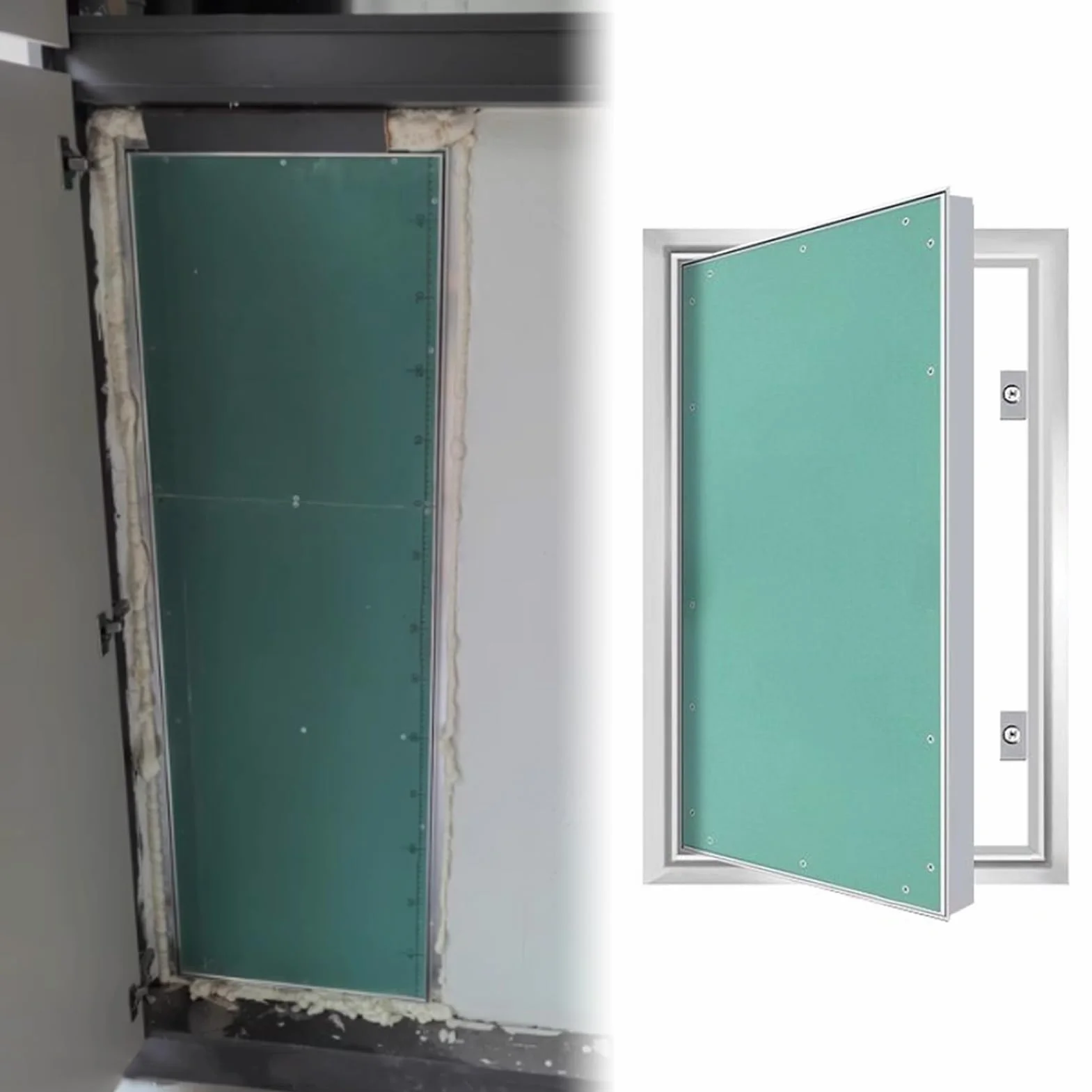 Panel z płyty gipsowo-kartonowej z aluminiową ramą, elektryczna osłona hydrauliczna, właz inspekcyjny na strychy i łazienki, 45 x 110 cm