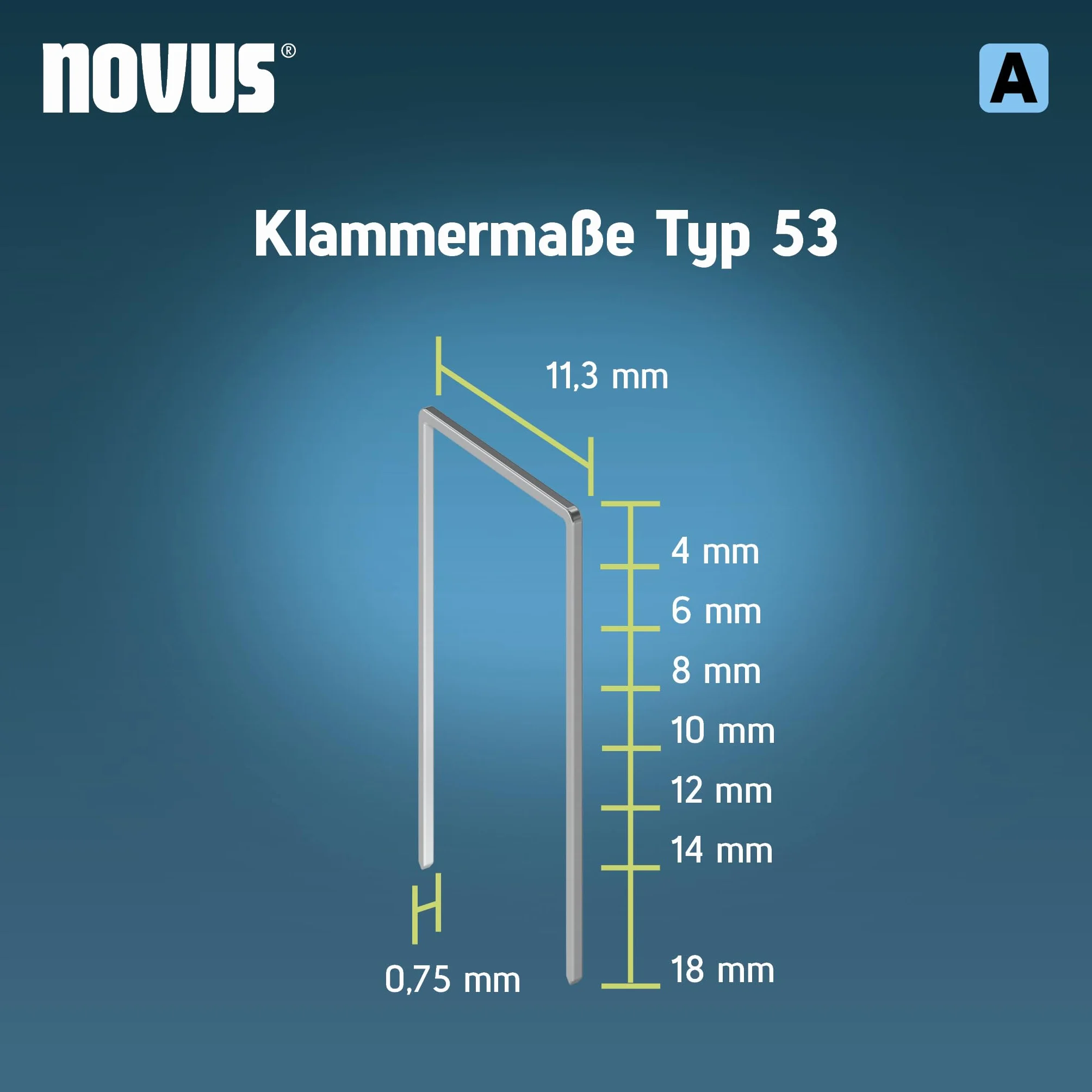 Novus Tools 042-0761 Zszywacz z cienkiego drutu A zszywacz typ 53, szary, 6 mm