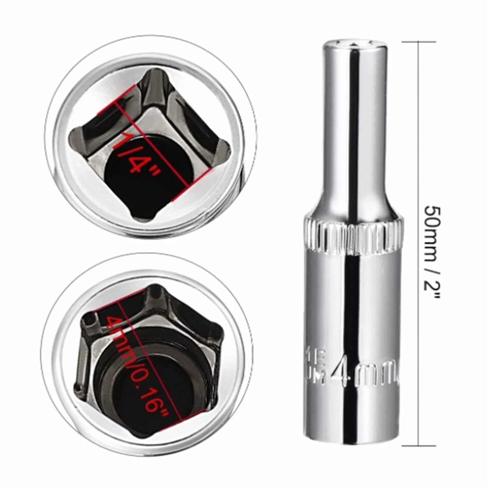 Zestaw 11 nasadek 1/4" z adapterem, nasadki długie 4-14 mm, głowice narzędziowe z kluczem dynamometrycznym i grzechotką, uchwyt wiertarski